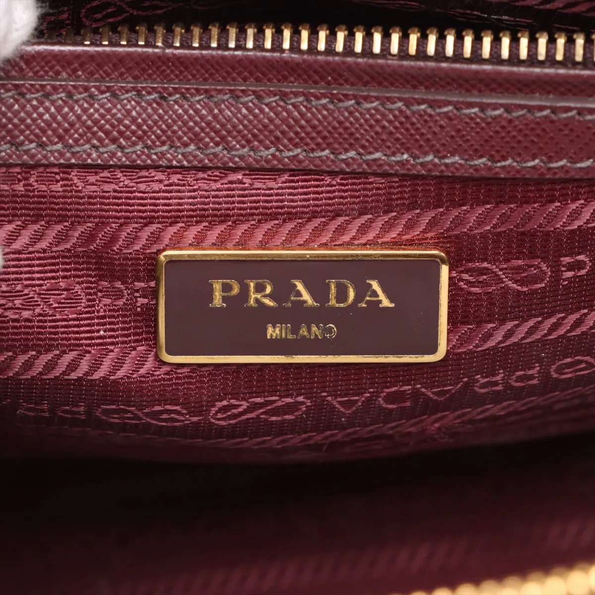 Saffiano Luxe Leather 2WAY Handbag Bordeaux 1BA863 — view 13
