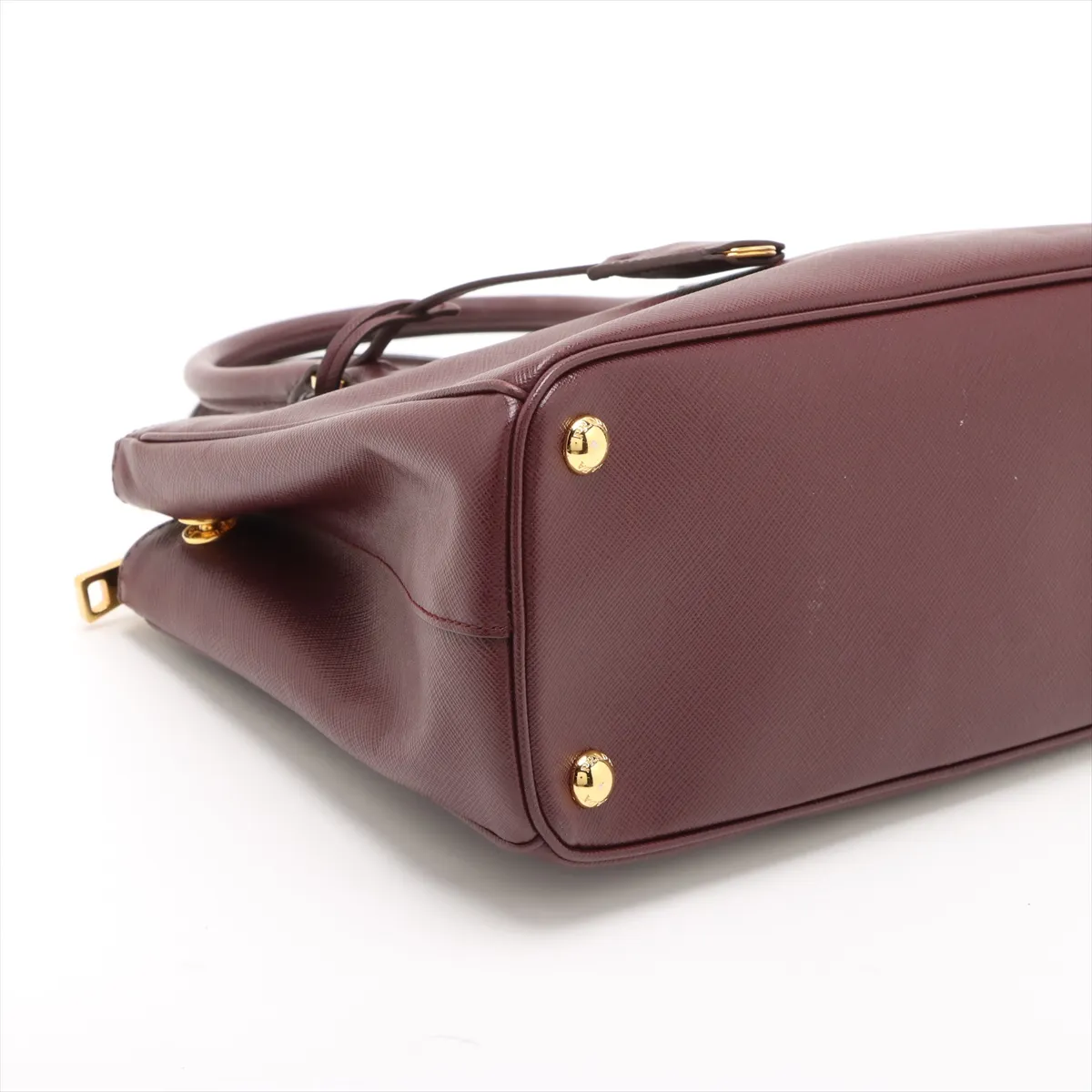 Saffiano Luxe Leather 2WAY Handbag Bordeaux 1BA863 — view 4