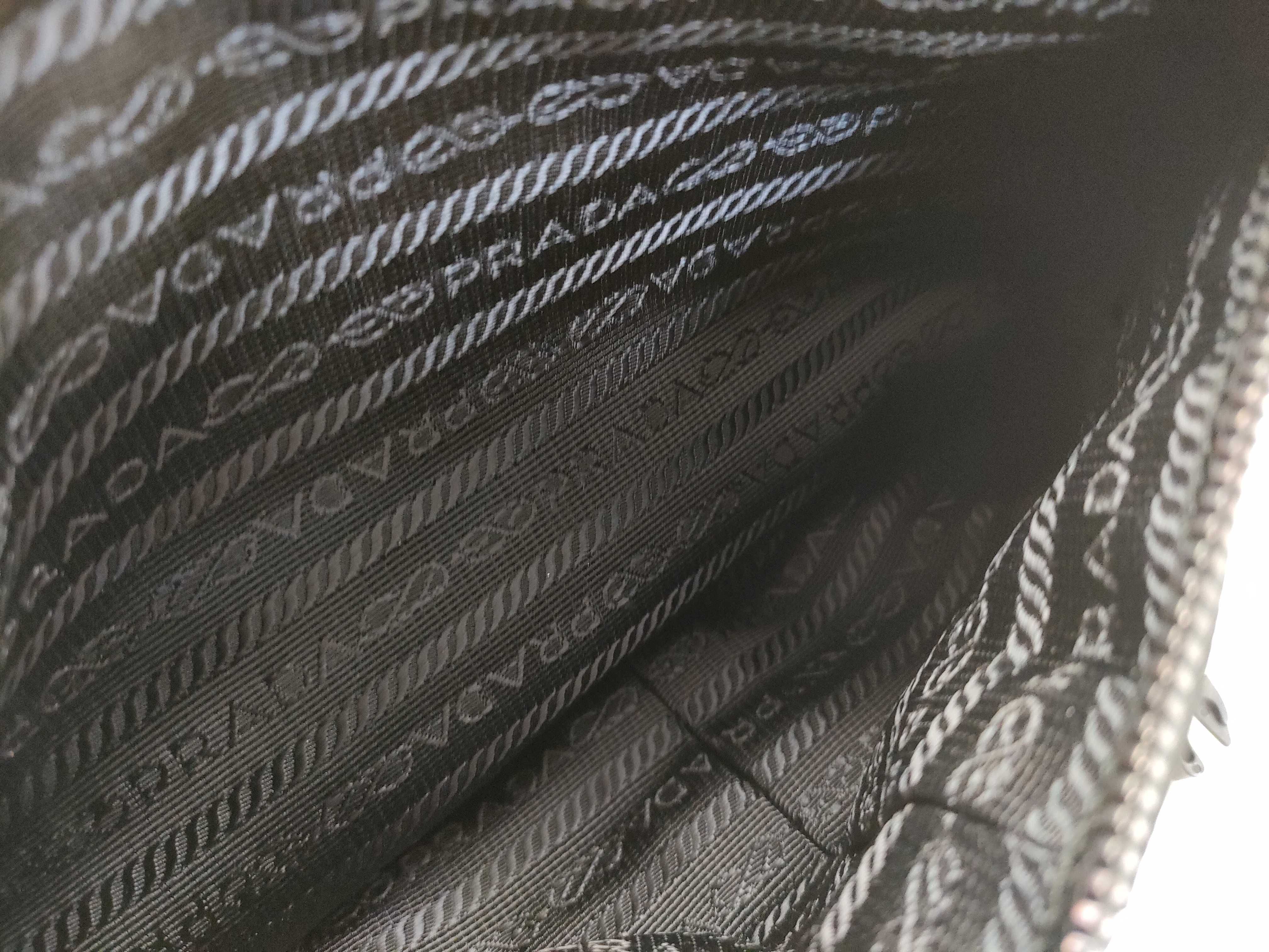 SG-Prada Messenger Bag Nylon x Leather Shoulder Bag Black — view 12