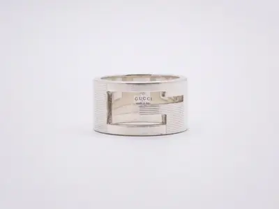 Branded G Cutout Ring, SV925 / 13.4g