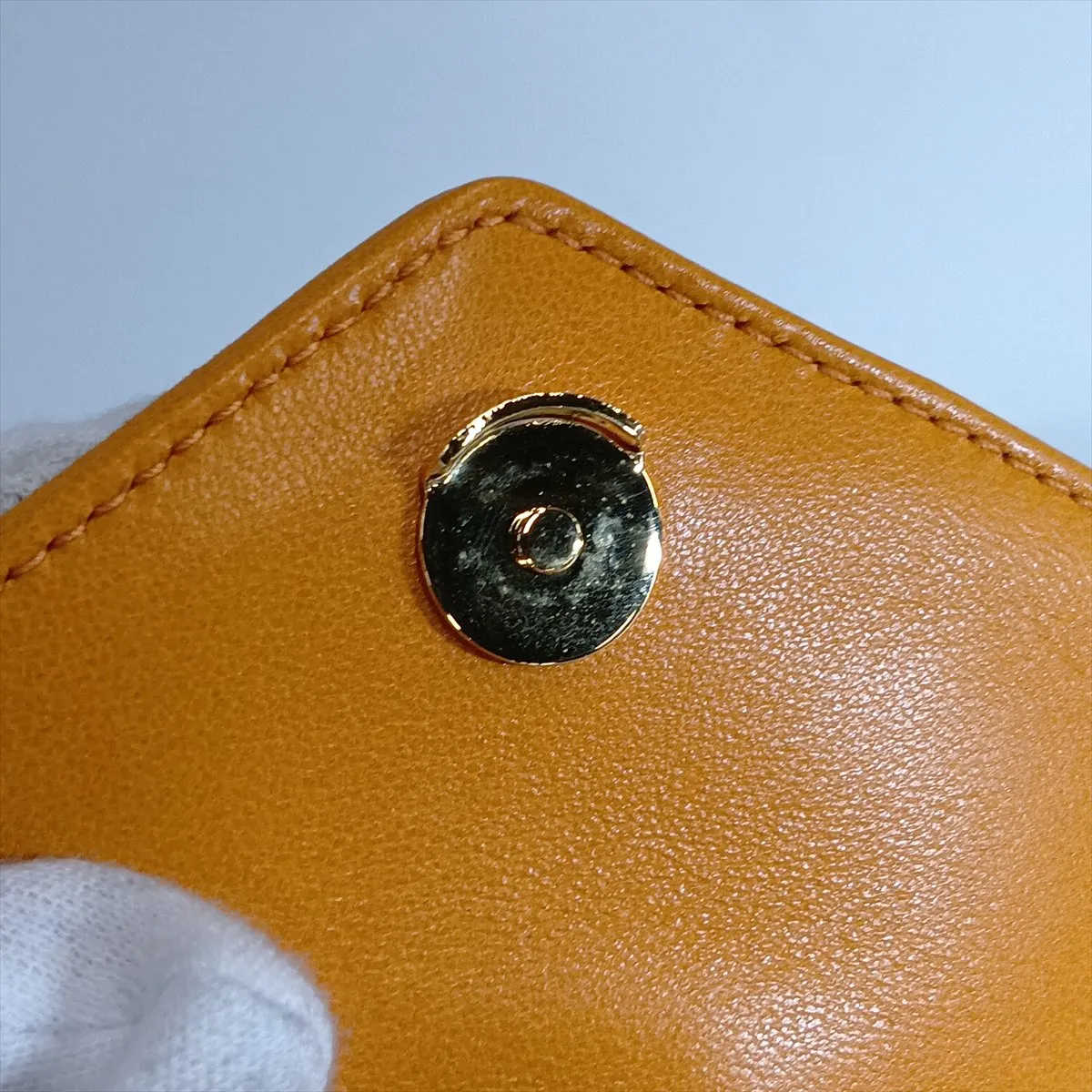 Loulou Toy Leather Chain Shoulder Bag, Orange, 821749 — view 12