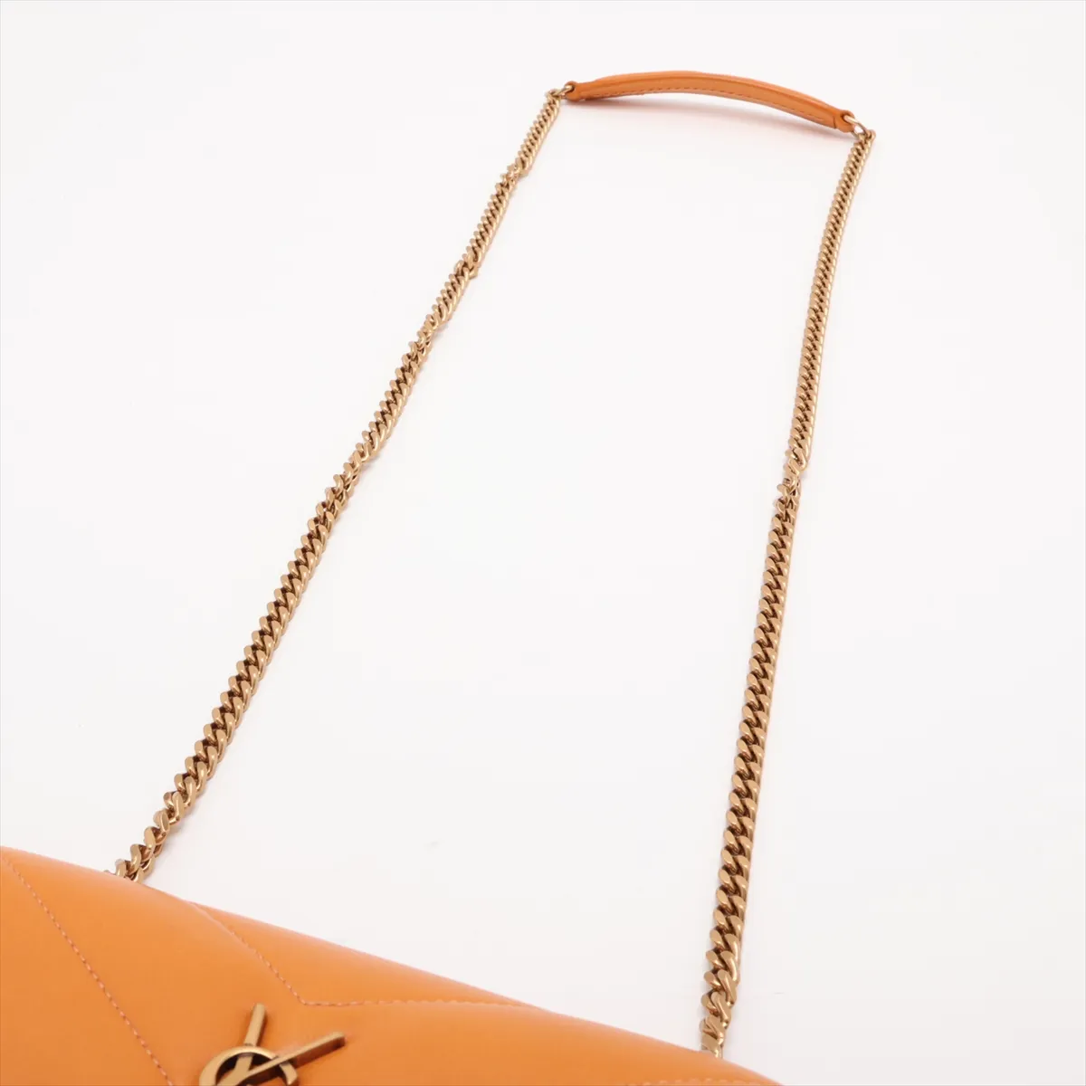 Loulou Toy Leather Chain Shoulder Bag, Orange, 821749 — view 5