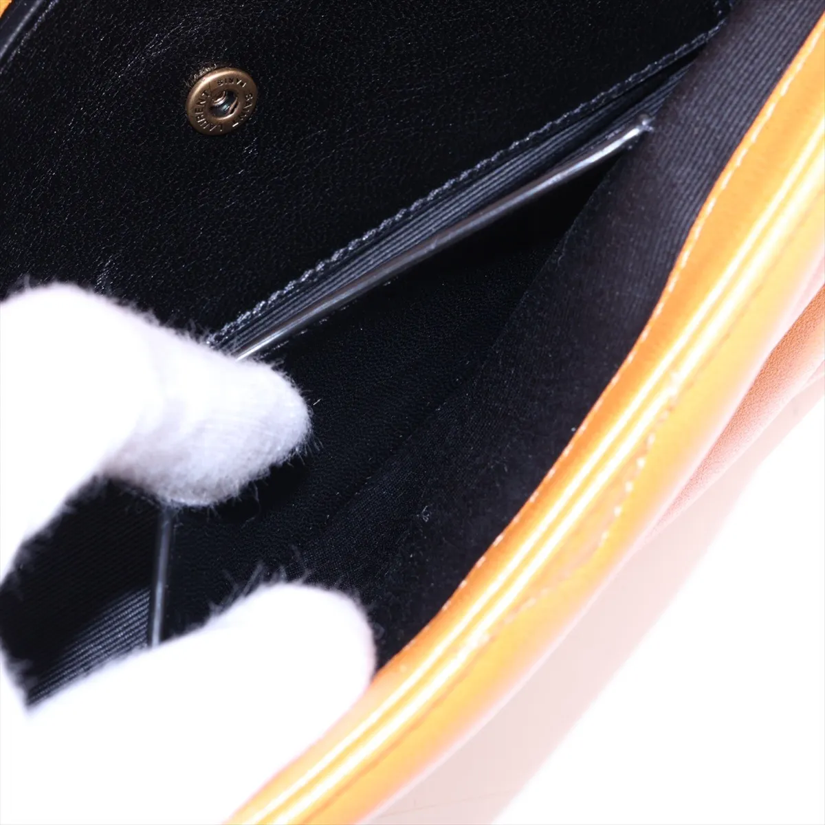 Loulou Toy Leather Chain Shoulder Bag, Orange, 821749 — view 7
