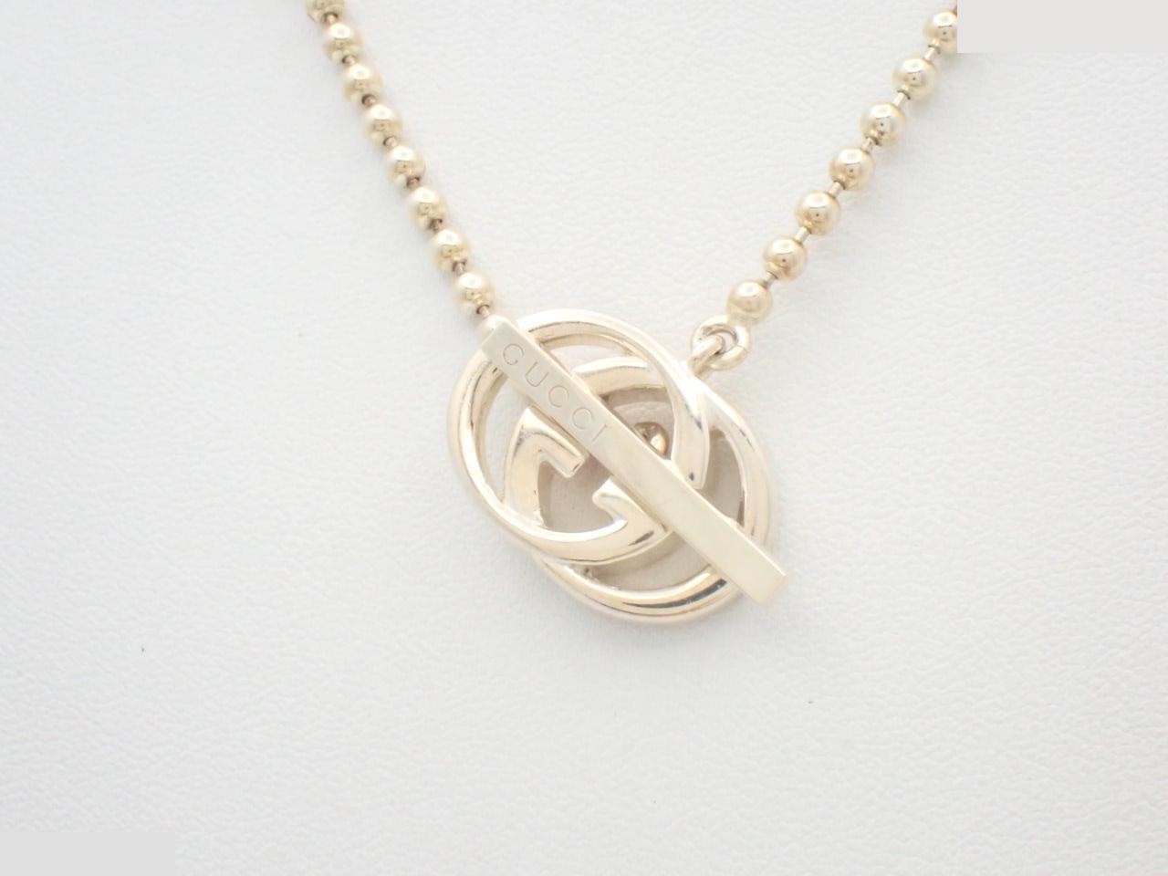 Interlocking G Silver Necklace, 925 Sterling Silver, 21.4g, Neck Circumference Approx. 44cm — view 2