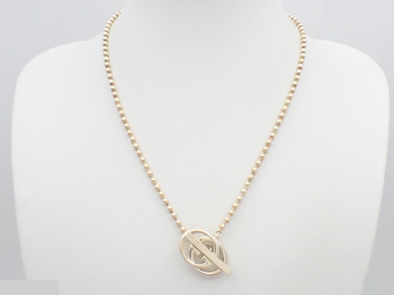 Interlocking G Silver Necklace, 925 Sterling Silver, 21.4g, Neck Circumference Approx. 44cm — view 3