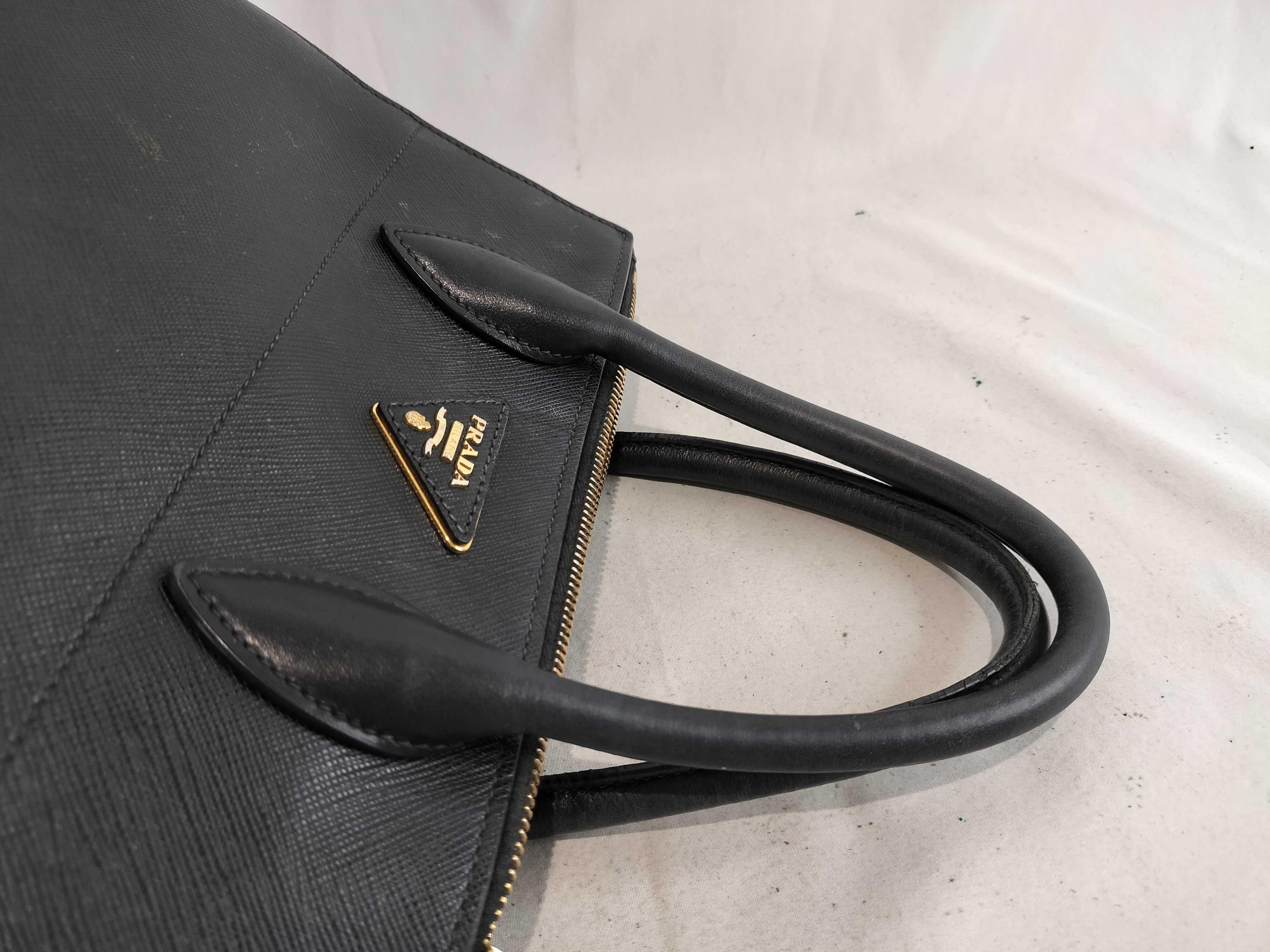 Triangle Logo Leather 2-Way Shoulder Bag/Handbag — view 4
