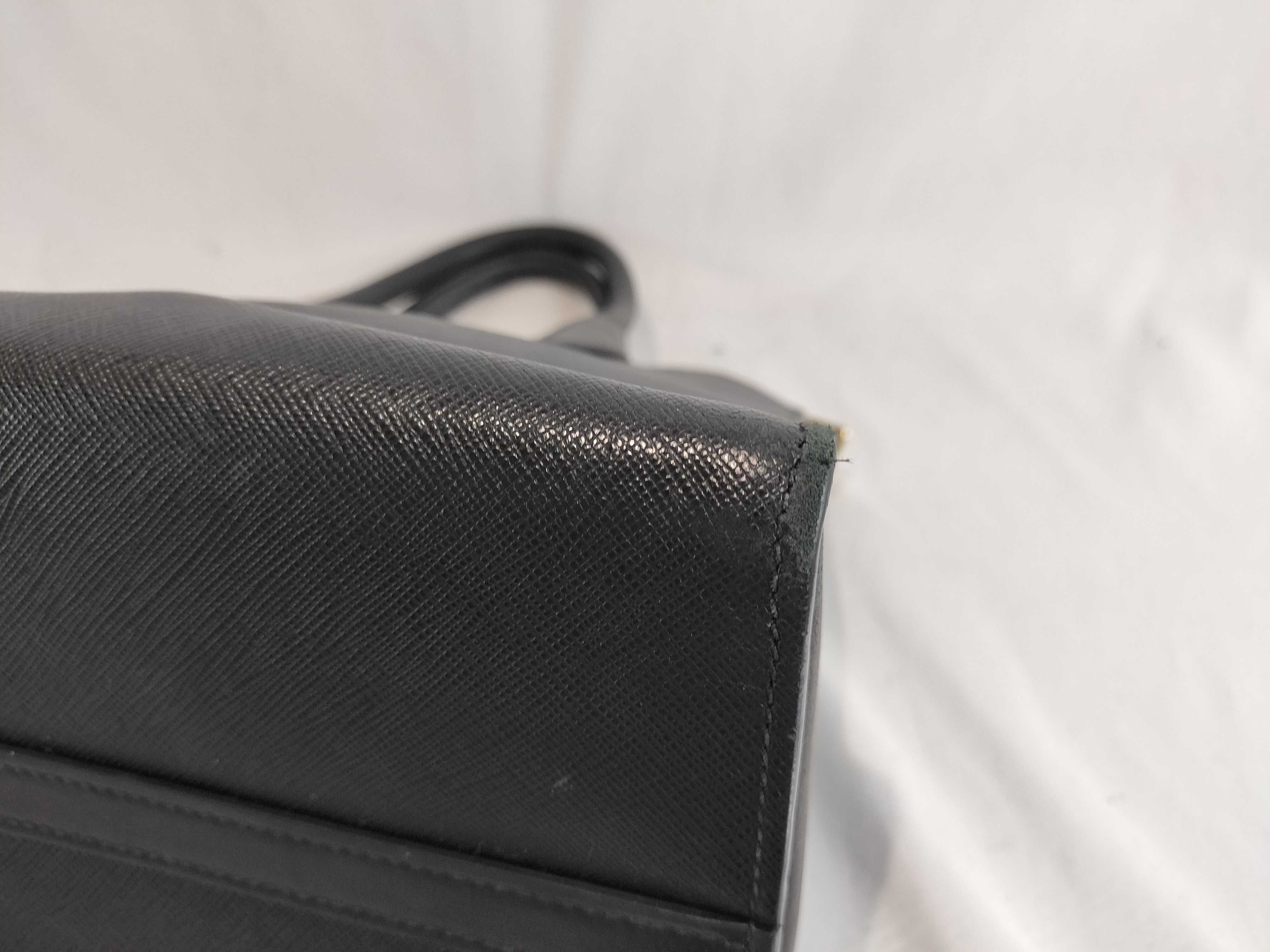 Triangle Logo Leather 2-Way Shoulder Bag/Handbag — view 7