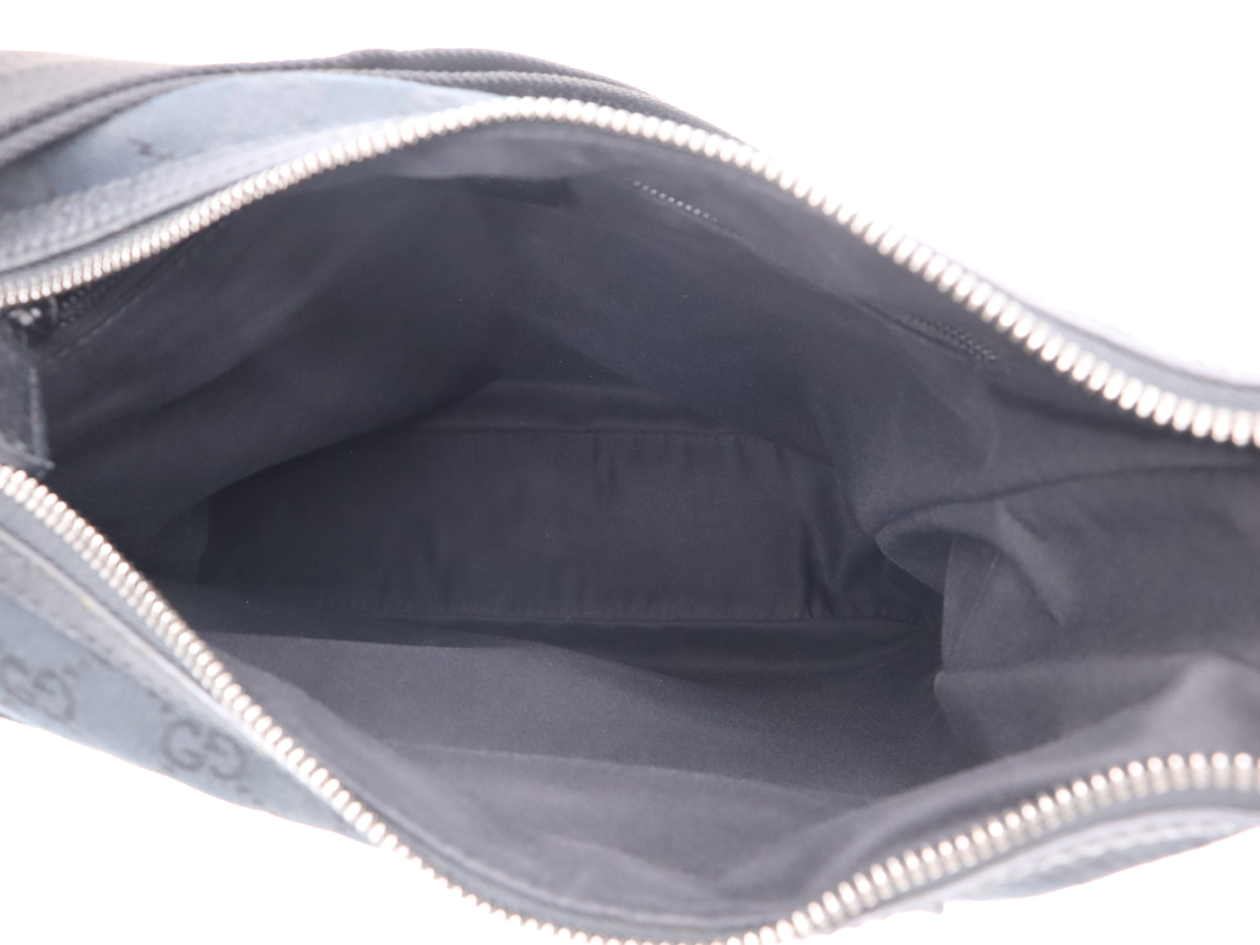 131211GG Canvas Shoulder Bag, Black Shoulder Bag — view 11