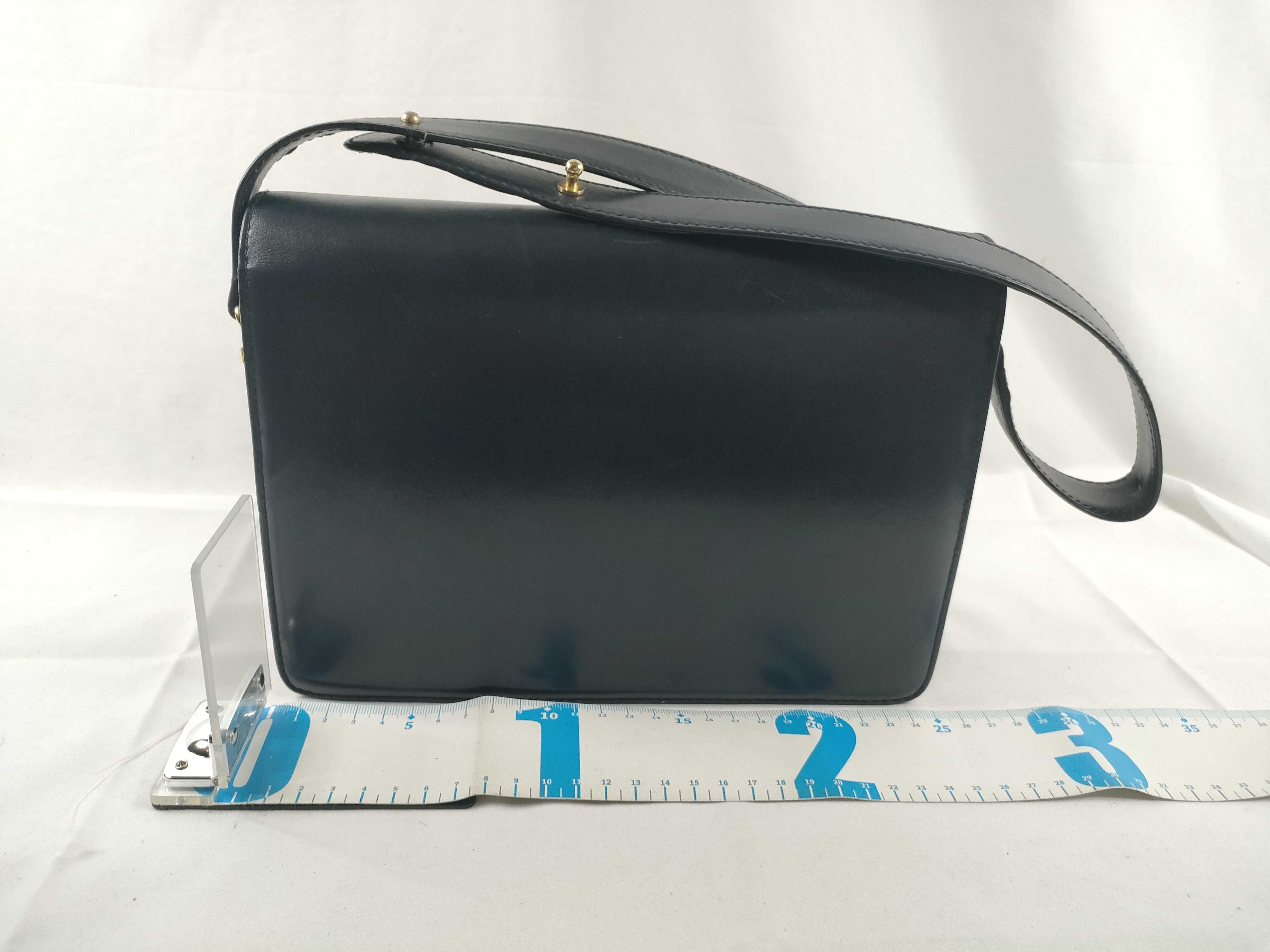 Lapis Lazuli Leather Navy Shoulder Bag — view 2