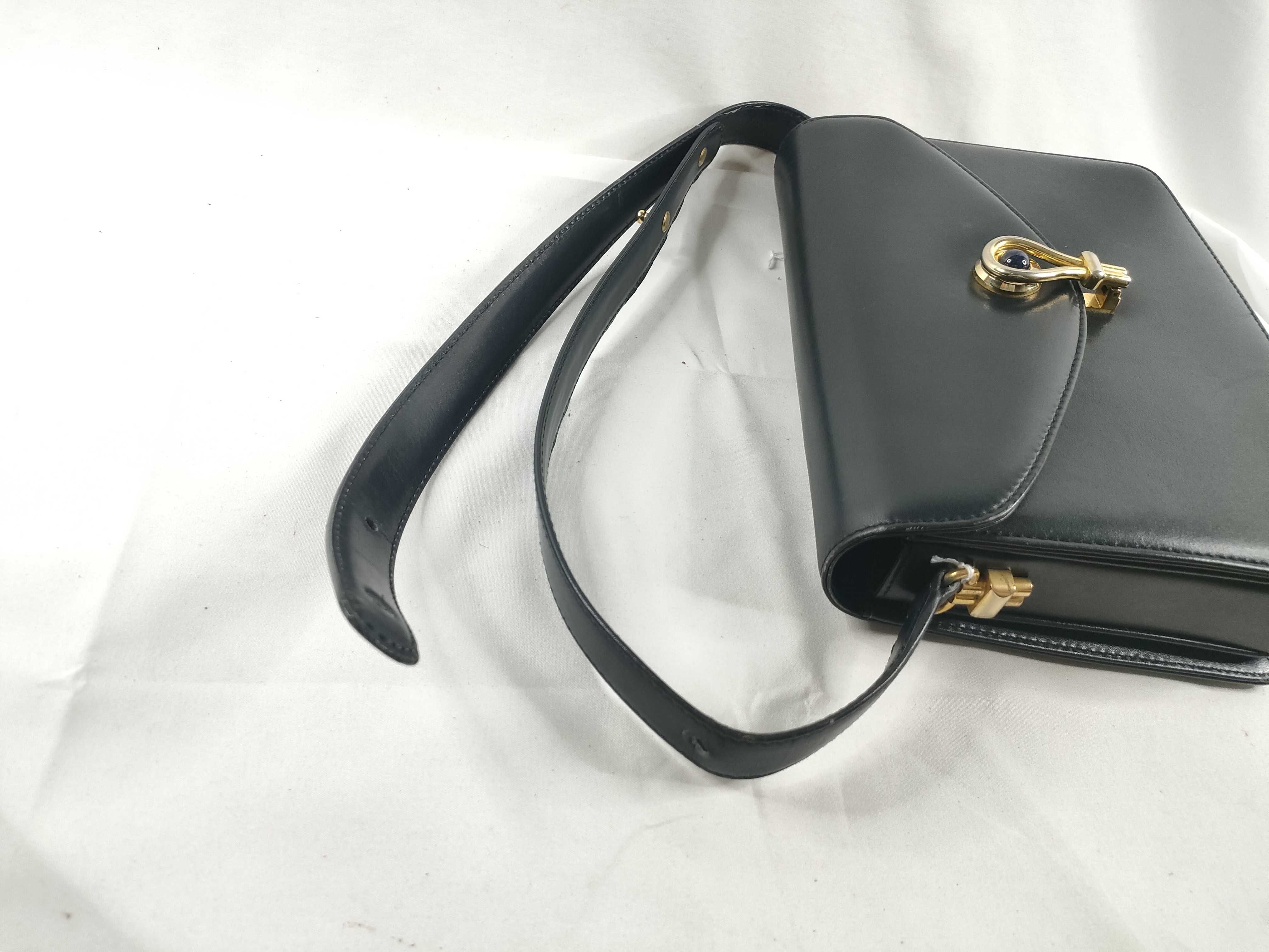 Lapis Lazuli Leather Navy Shoulder Bag — view 6