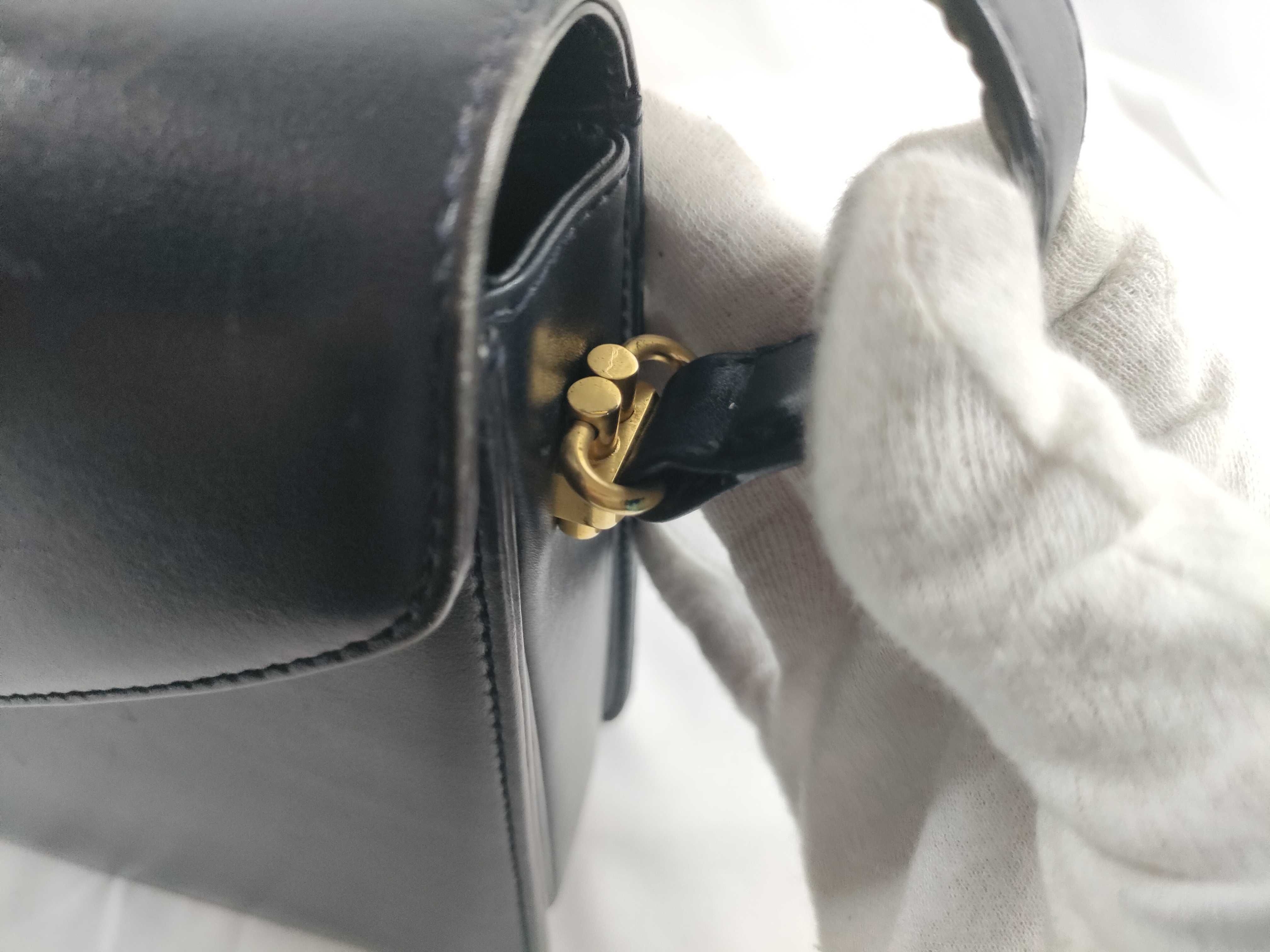 Lapis Lazuli Leather Navy Shoulder Bag — view 7