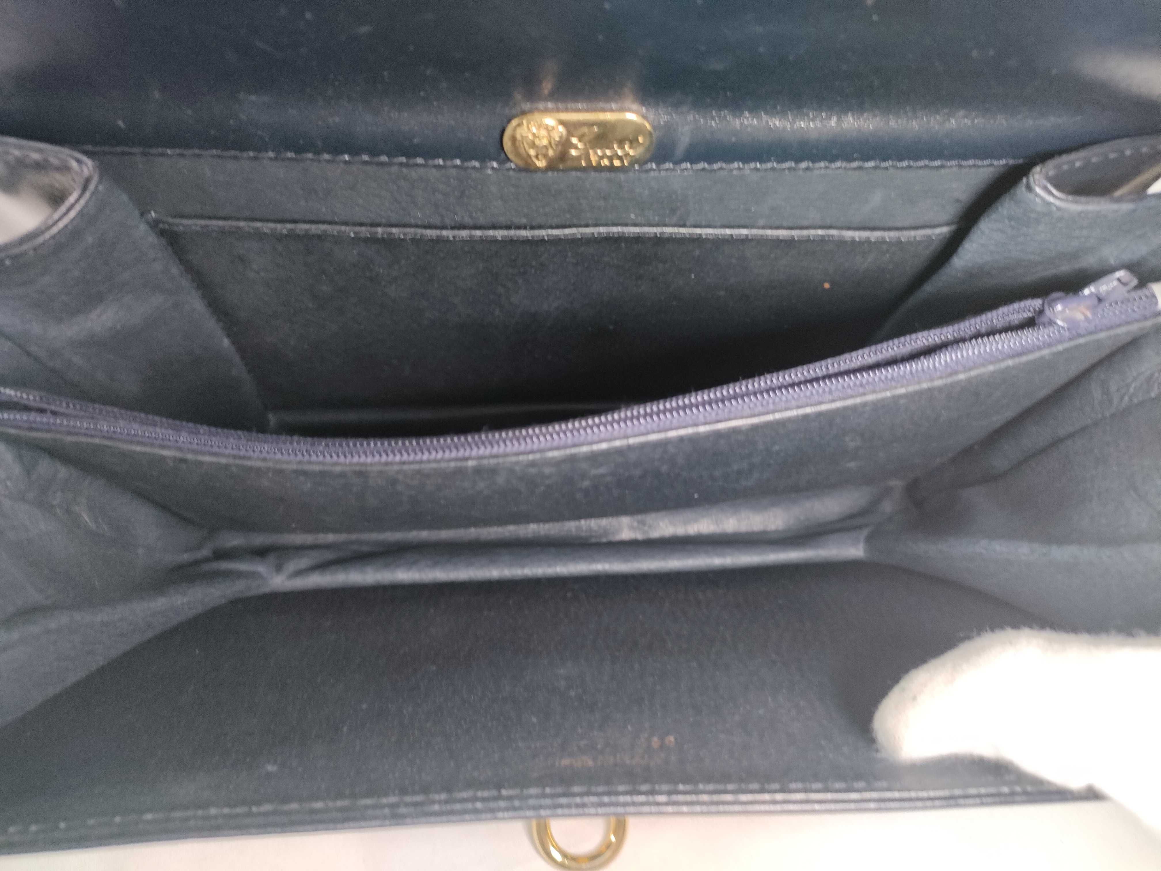 Lapis Lazuli Leather Navy Shoulder Bag — view 9