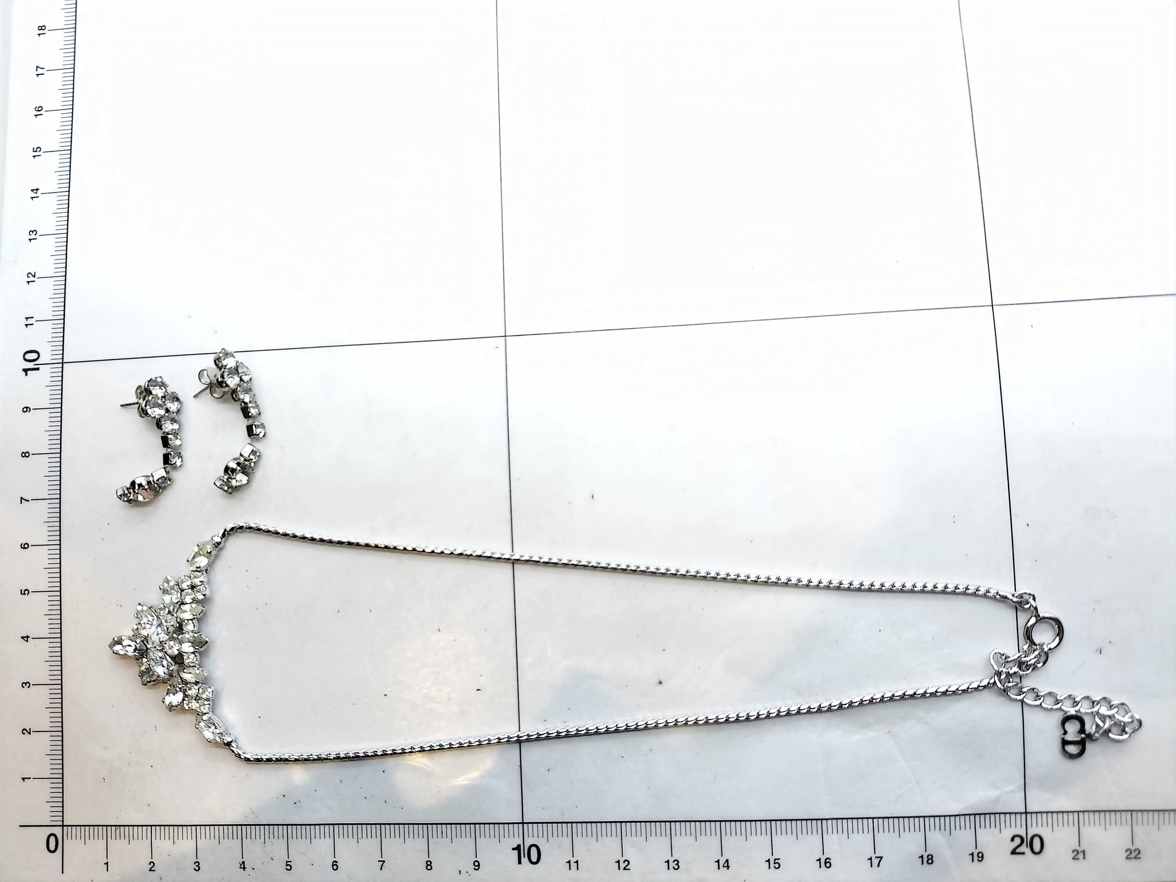 Rhinestone Necklace and Earrings — view 9