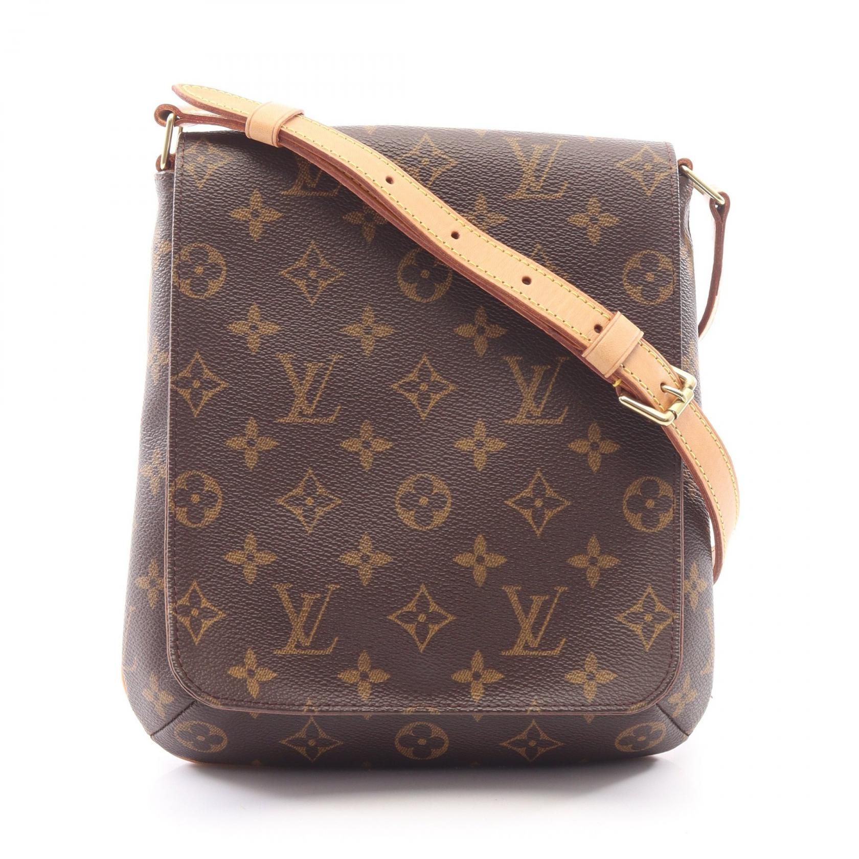 Musette Salsa Short Strap Monogram Brown Shoulder Bag M 51258