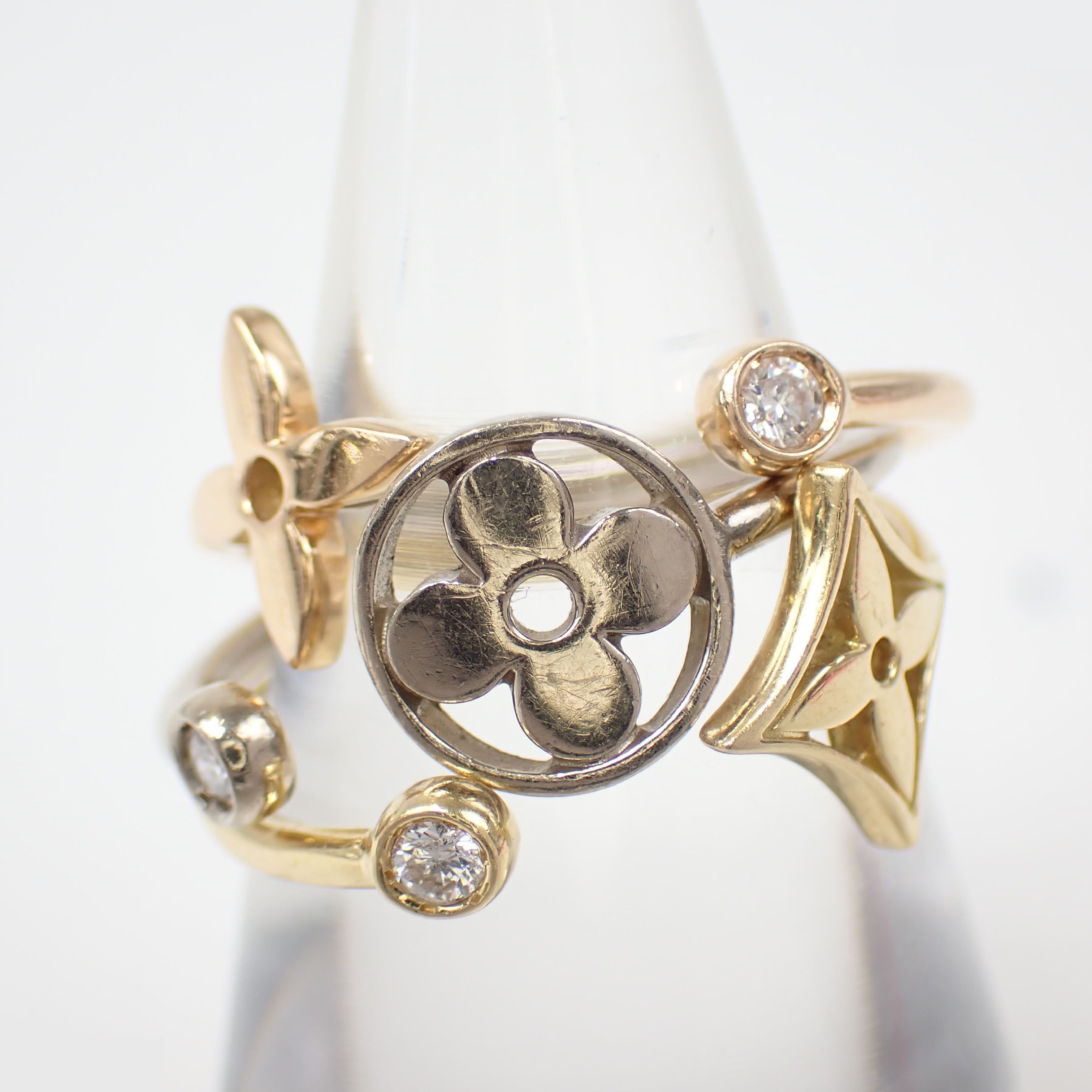 Berg Monogram Idylle 750/3C #12 5g Ring — view 3