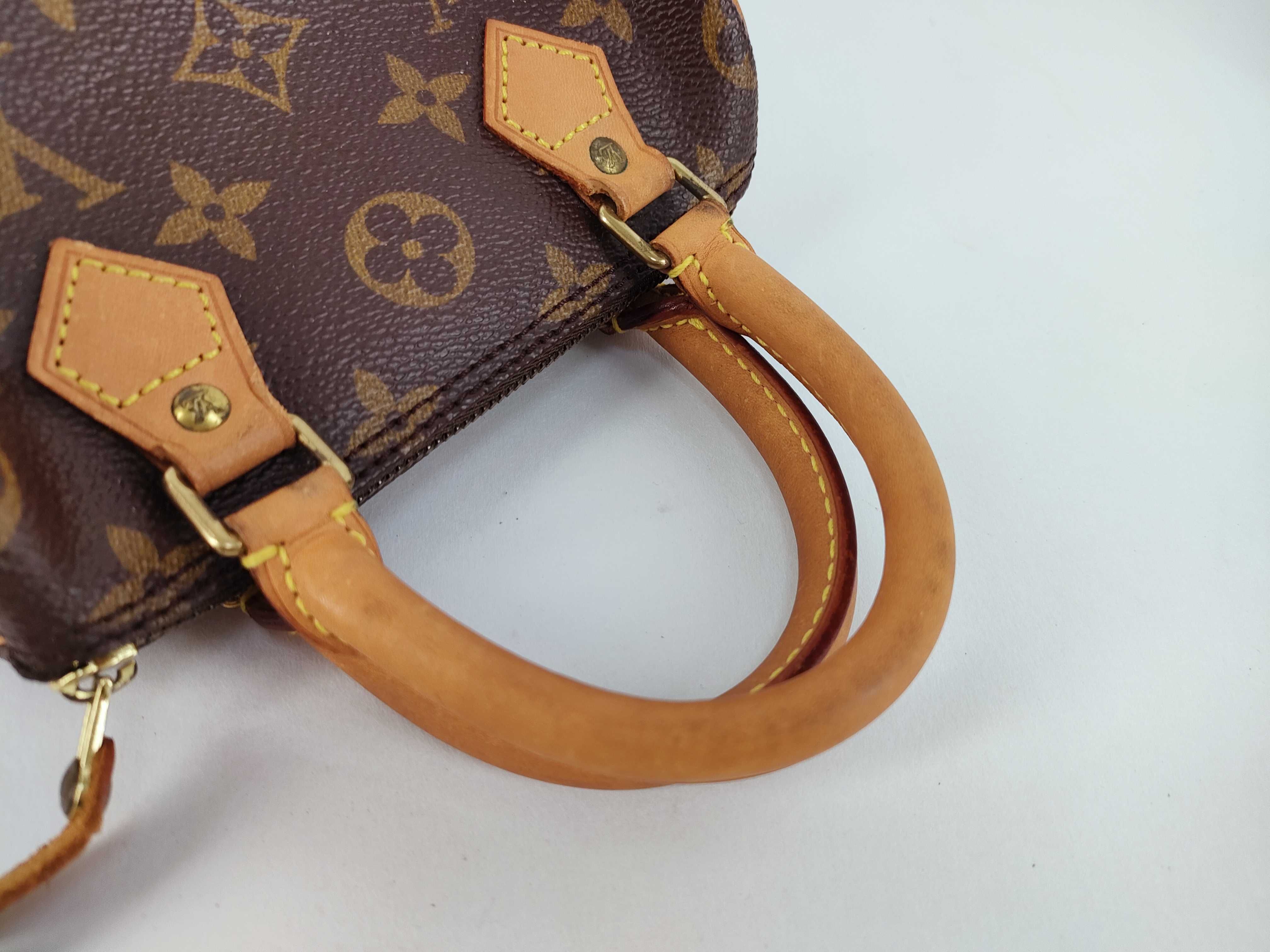 Monogram Mini Speedy M41534 Boston Bag with Strap — view 3
