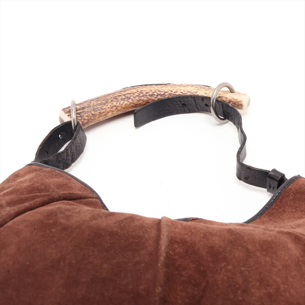 Mombasa Suede Shoulder Bag, Brown 95361 — view 6