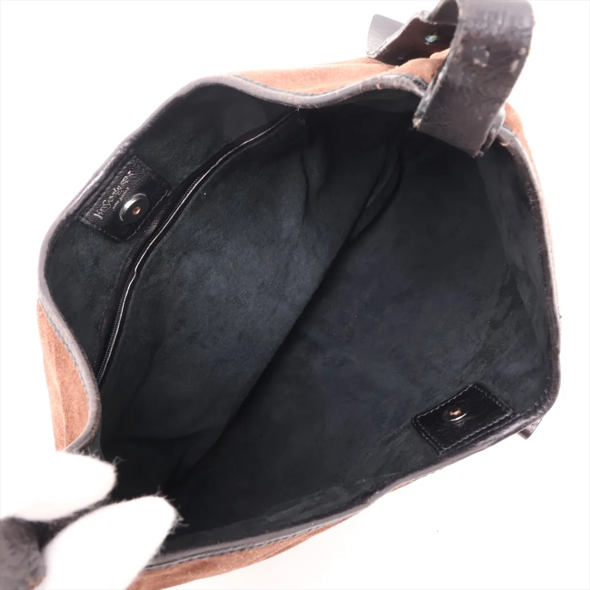 Mombasa Suede Shoulder Bag, Brown 95361 — view 7