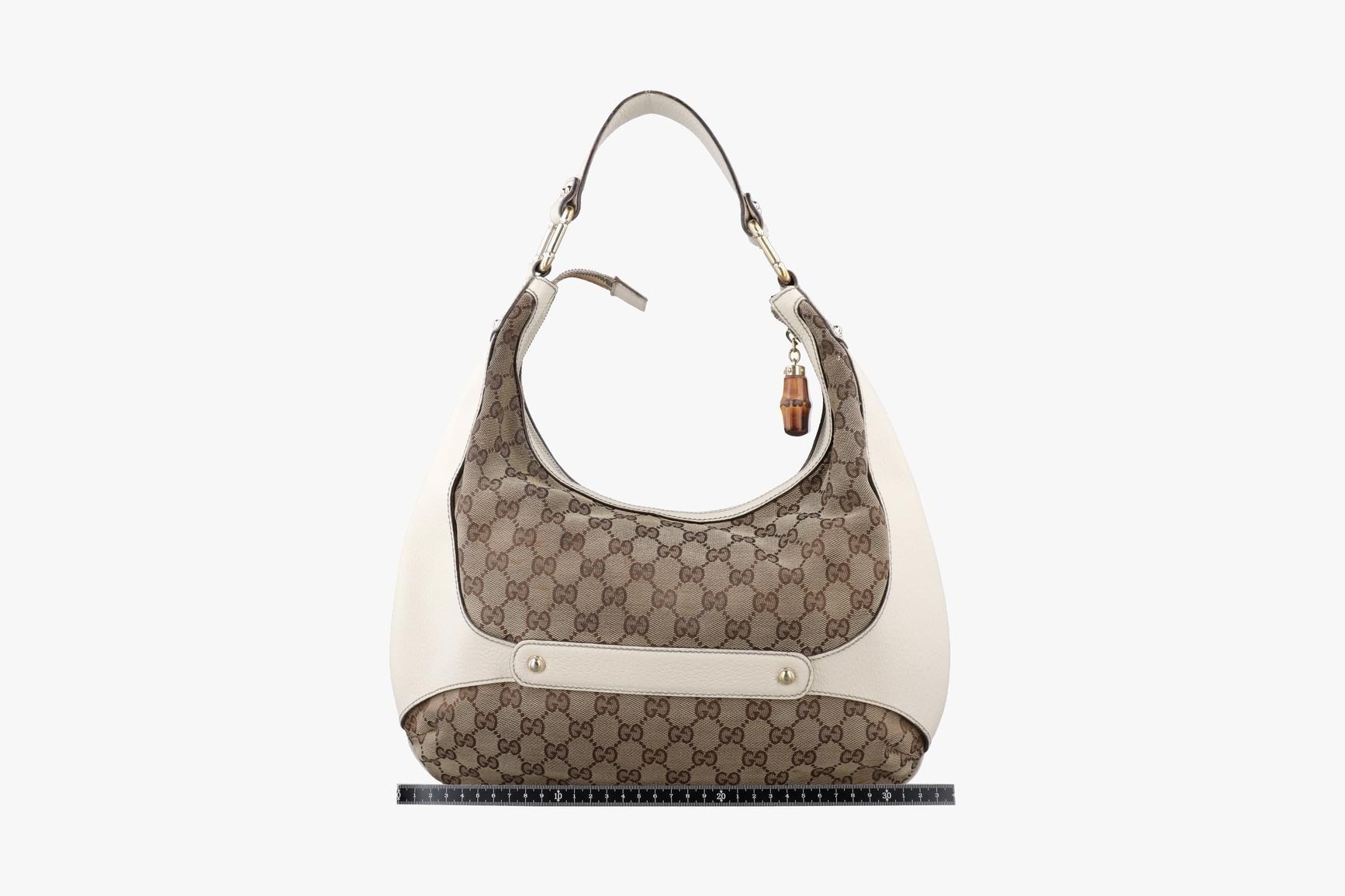 Horsebit Canvas x Leather White x Beige — view 2