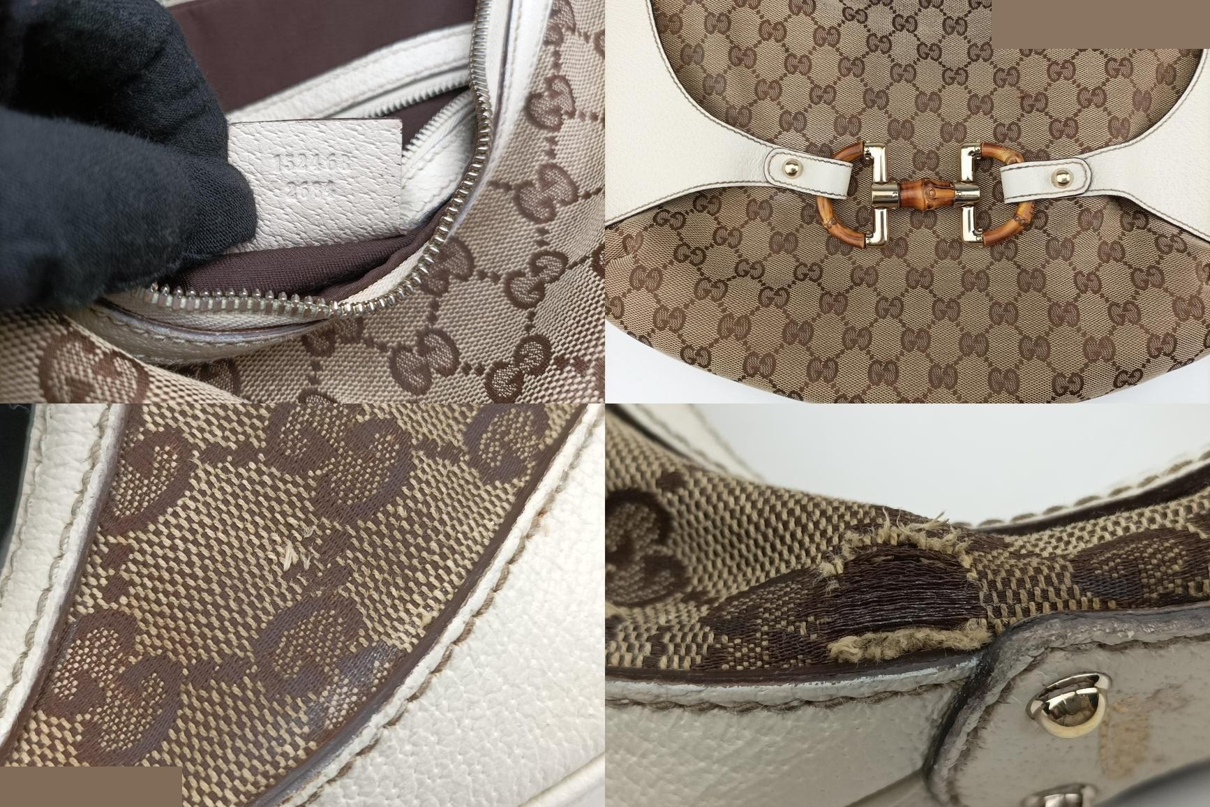 Horsebit Canvas x Leather White x Beige — view 8
