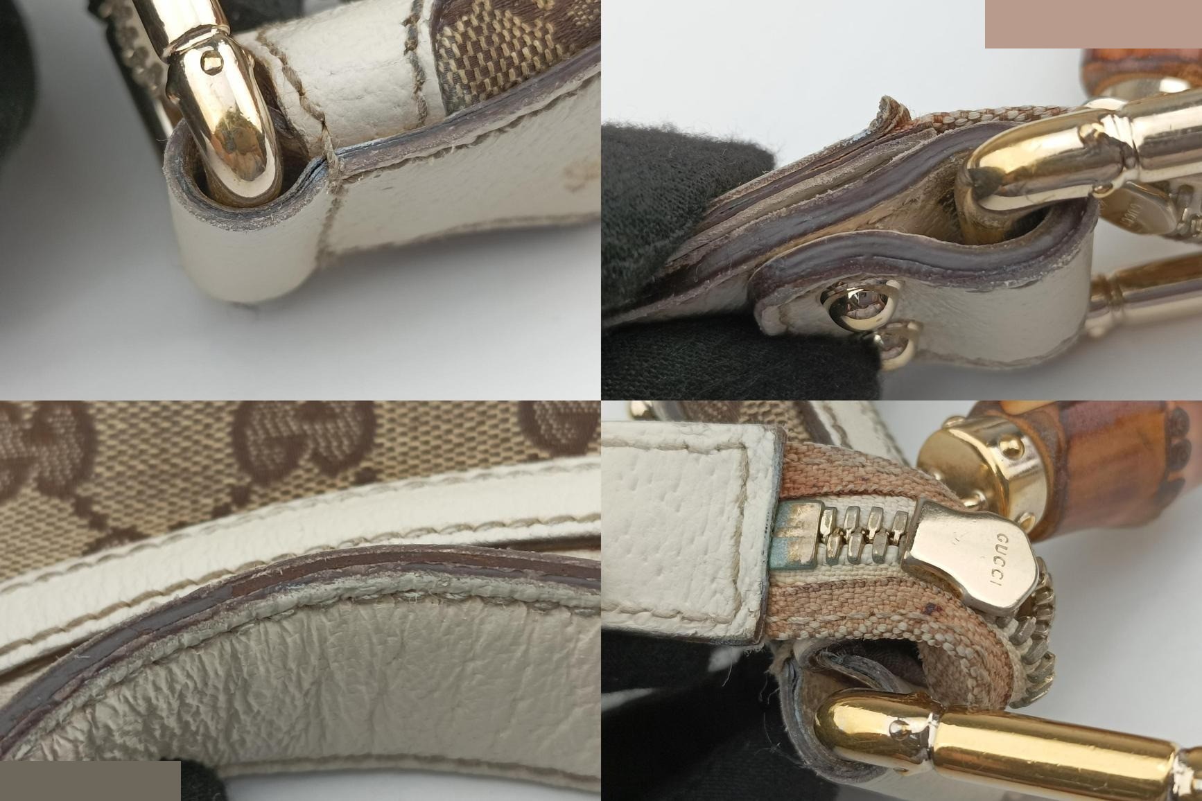 Horsebit Canvas x Leather White x Beige — view 9