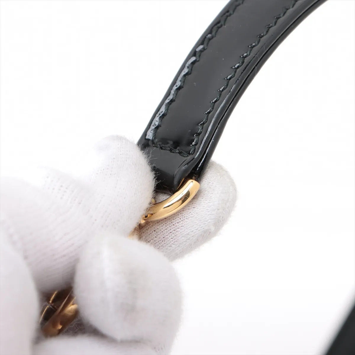 Cannage Lady Dior Patent Leather 2WAY Handbag Black — view 13