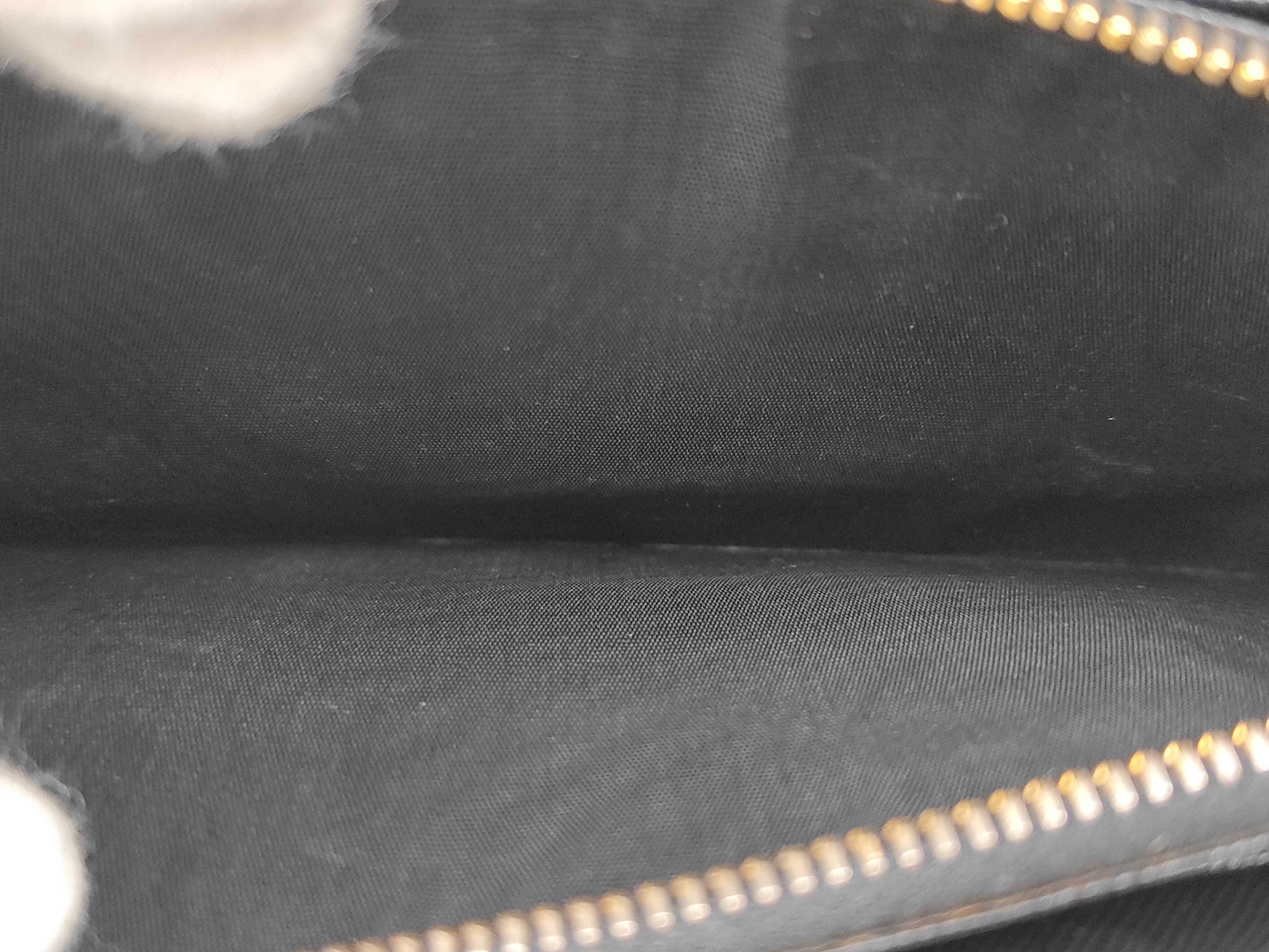 Saffiano Metal Chain Wallet Black Shoulder Bag — view 7
