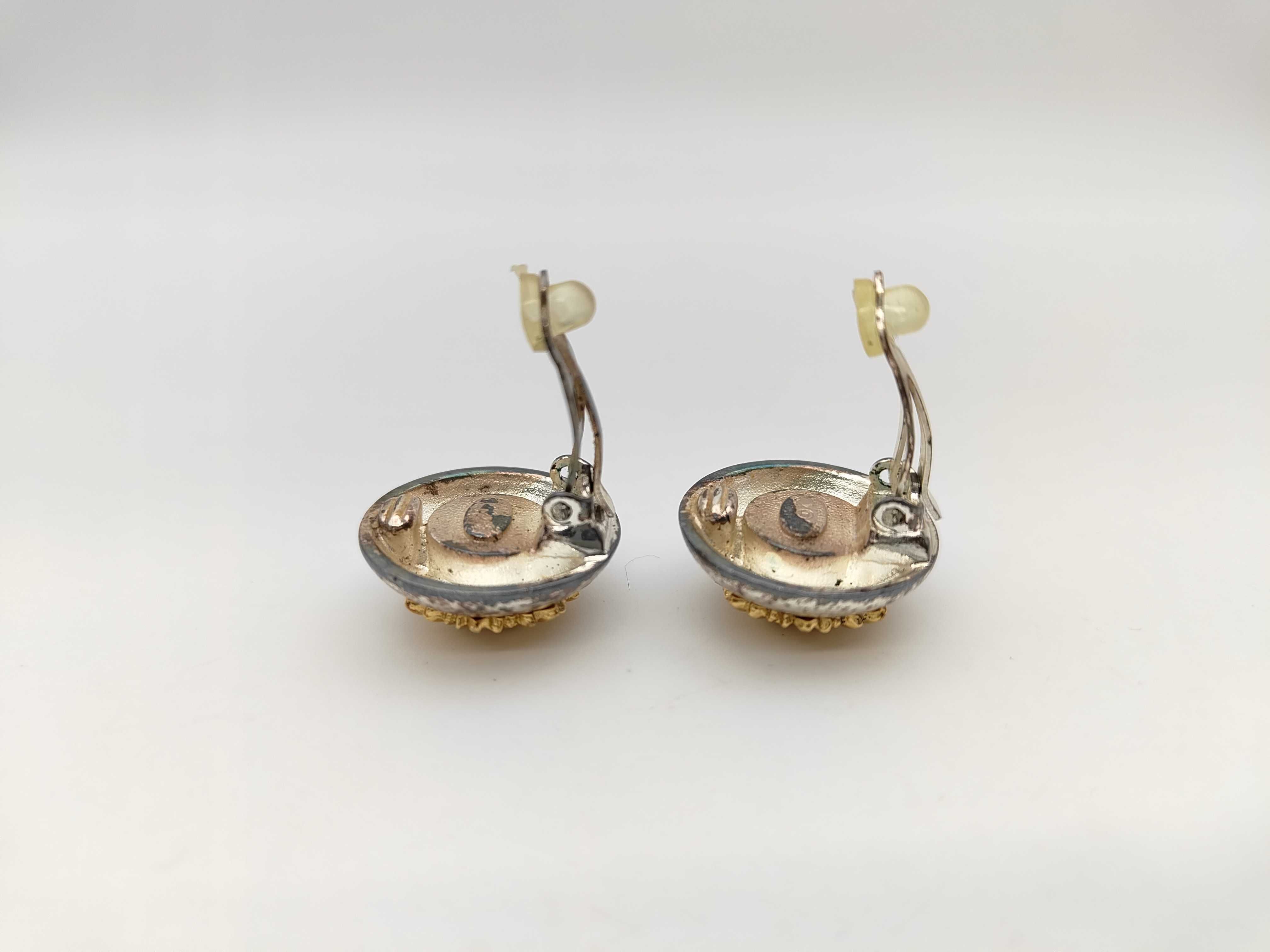 Silver Gold Metal Plated Vintage Coco Mark Earrings 96A Earrings — view 4