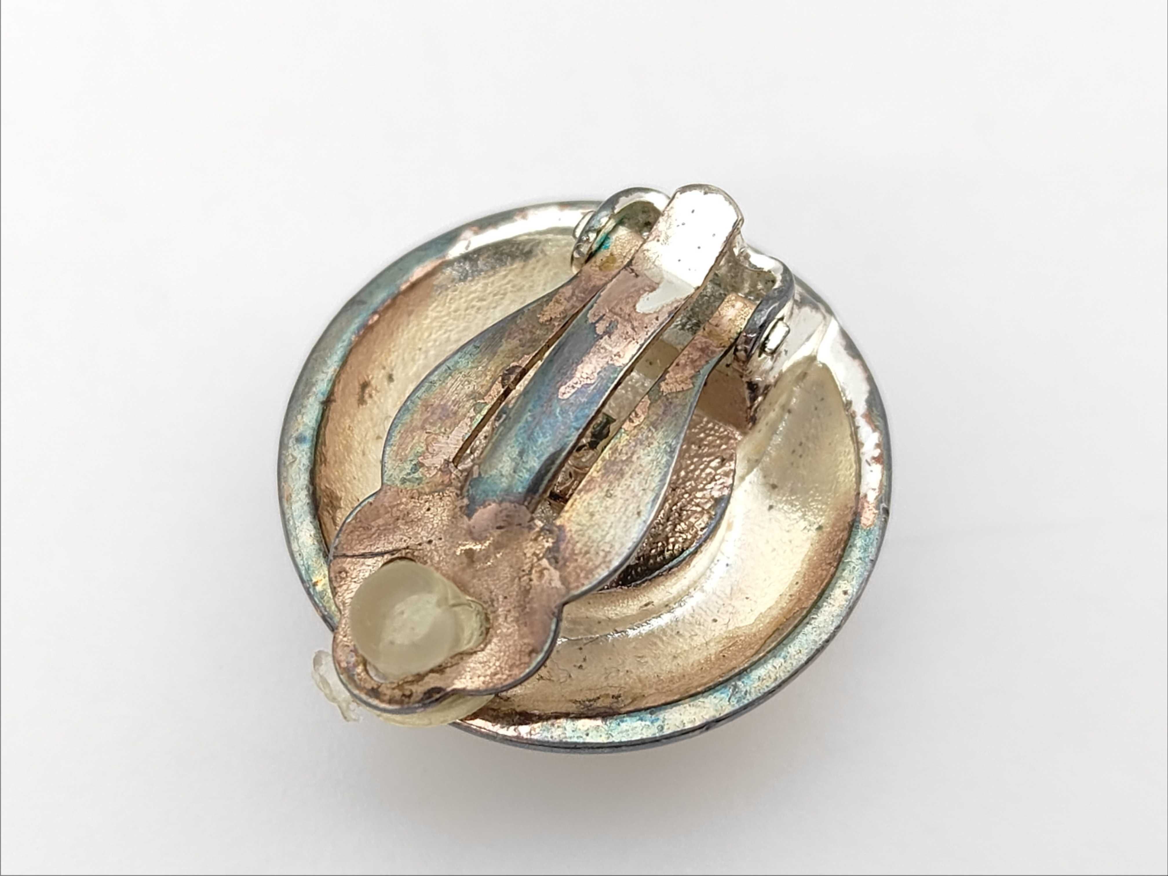 Silver Gold Metal Plated Vintage Coco Mark Earrings 96A Earrings — view 7