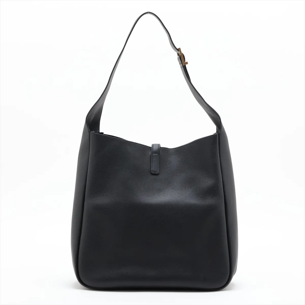 LE 5 A 7 Large 753837 Leather Shoulder Bag, Black — view 2