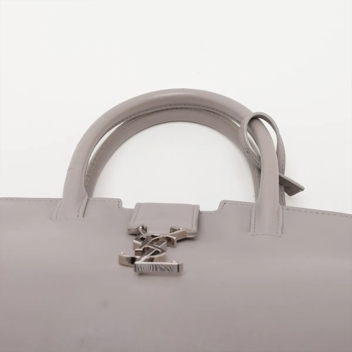 Downtown Cabas 436834 Leather x Crocodile Embossed 2-Way Handbag, Gray — view 6