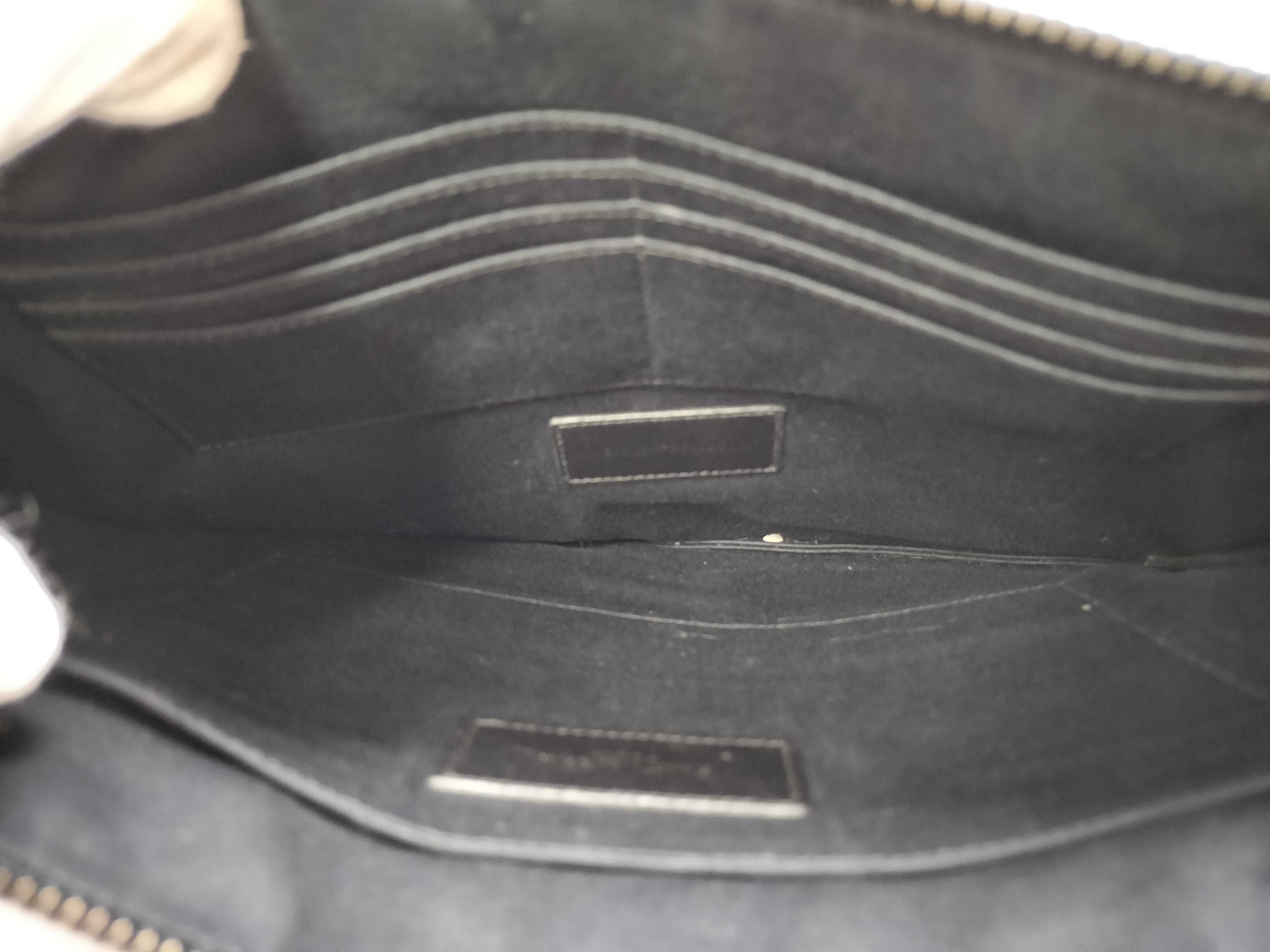 Leather YSL Logo Clutch Bag — view 5