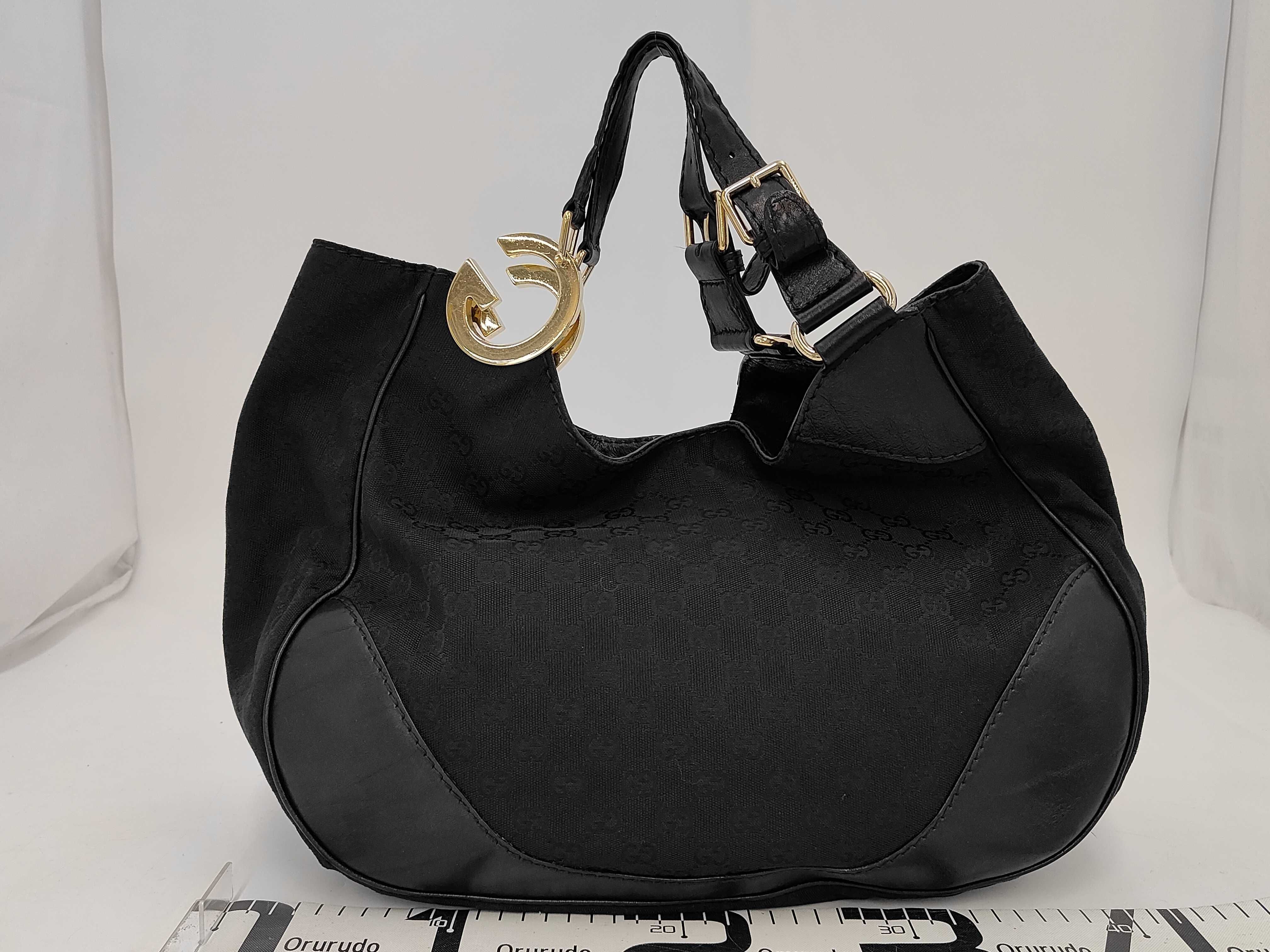 GG Canvas Charlotte Hobo Bag Black 203504 Shoulder Bag — view 2
