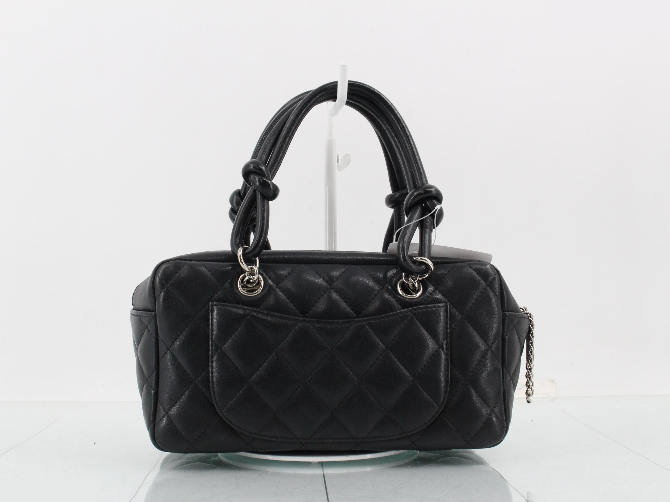 Cambon Line Mini Bowling Bag Handbag - Black — view 2