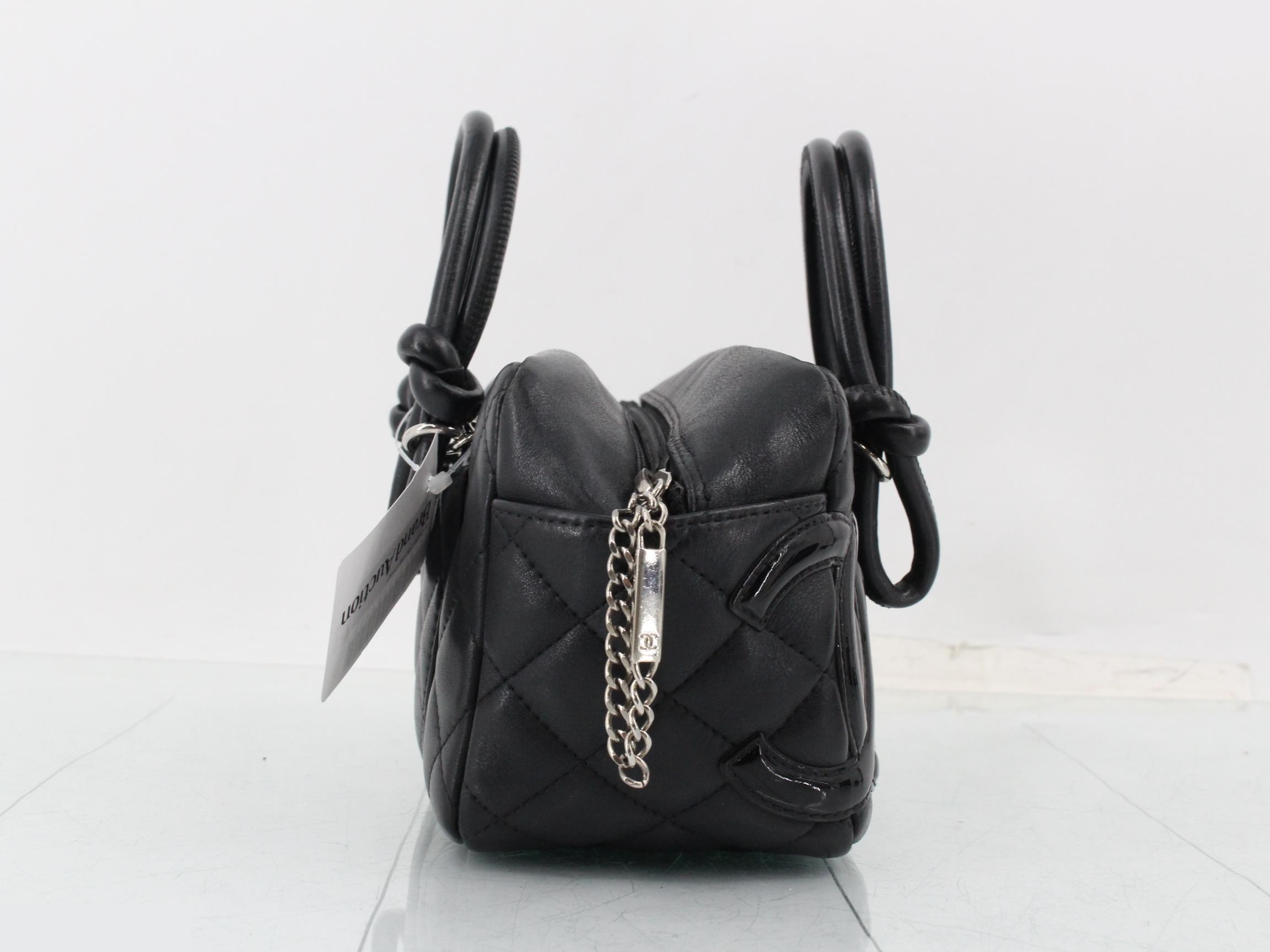 Cambon Line Mini Bowling Bag Handbag - Black — view 4