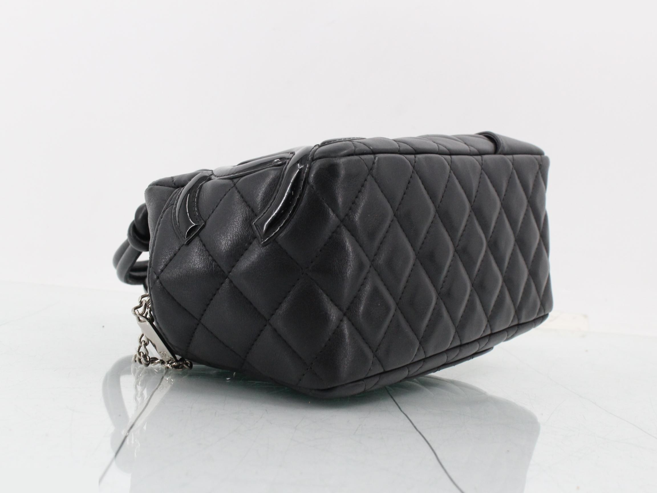 Cambon Line Mini Bowling Bag Handbag - Black — view 5