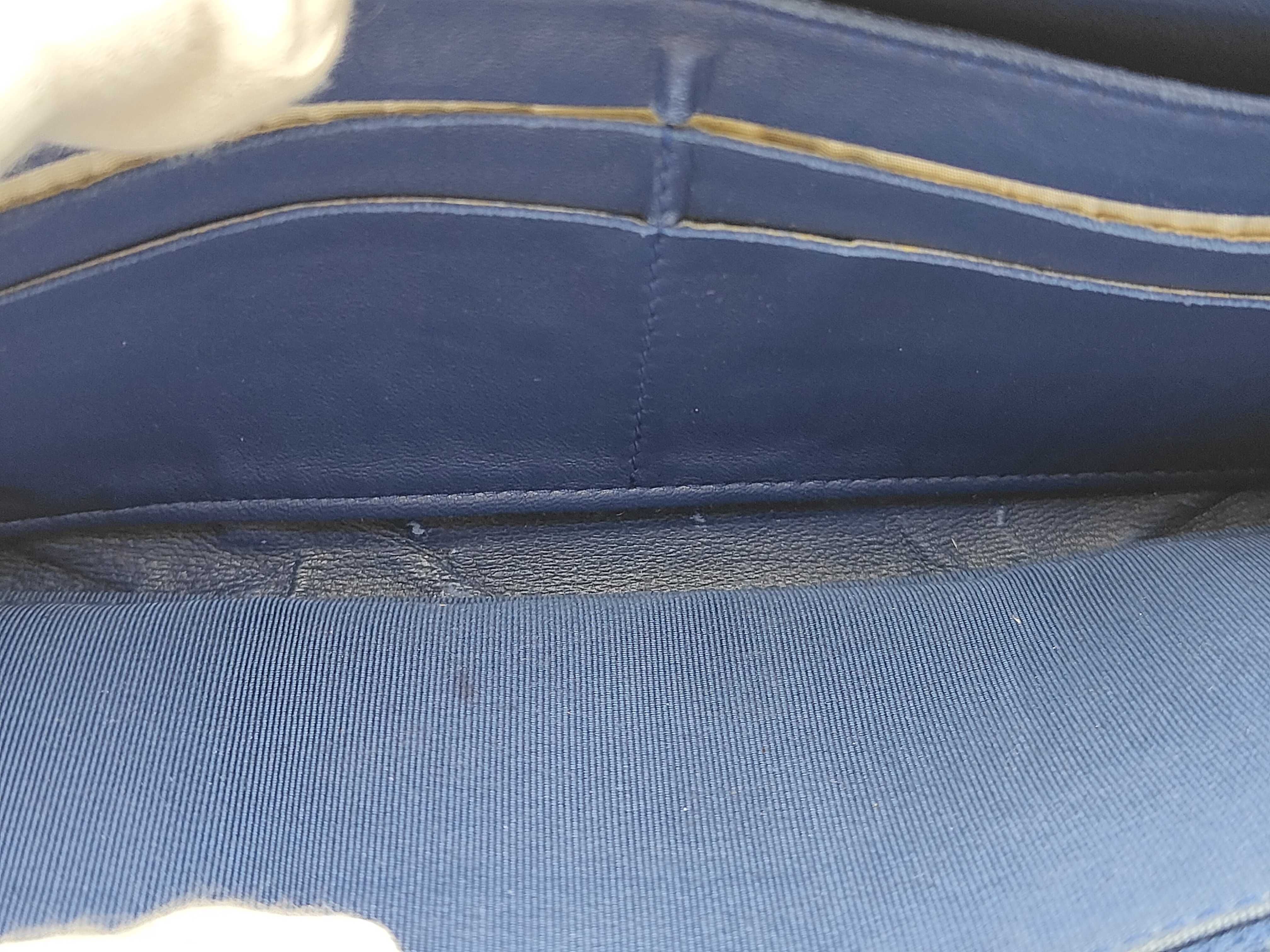 Lambskin Matelassé Long Wallet, Blue Coco, Series 22 — view 4