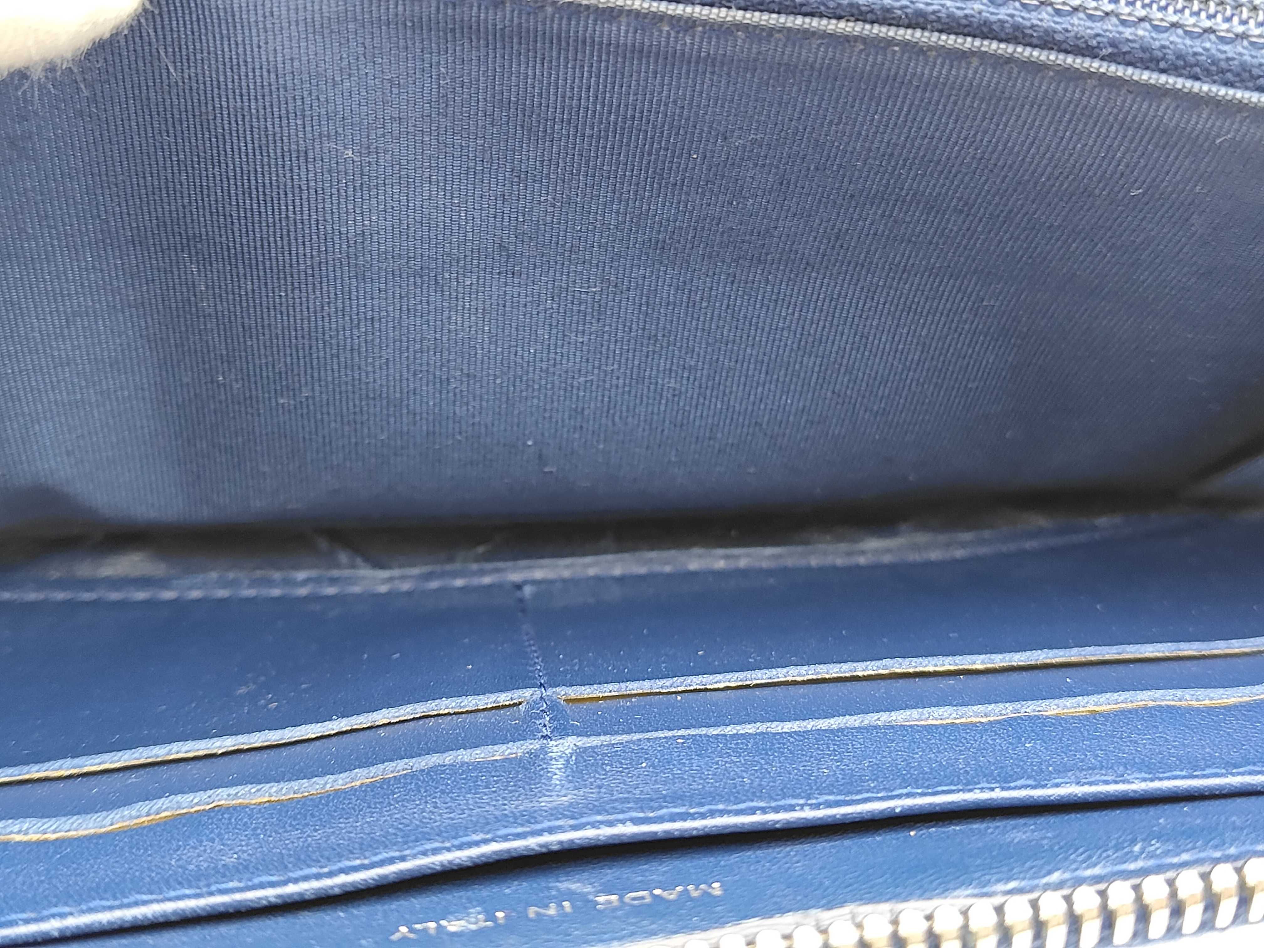 Lambskin Matelassé Long Wallet, Blue Coco, Series 22 — view 5