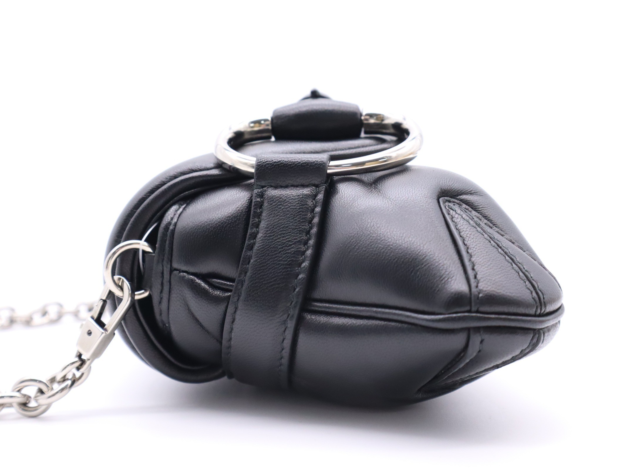 Leather Horsebit Chain Small Shoulder Strap (2 straps) and dust bag included. — view 3