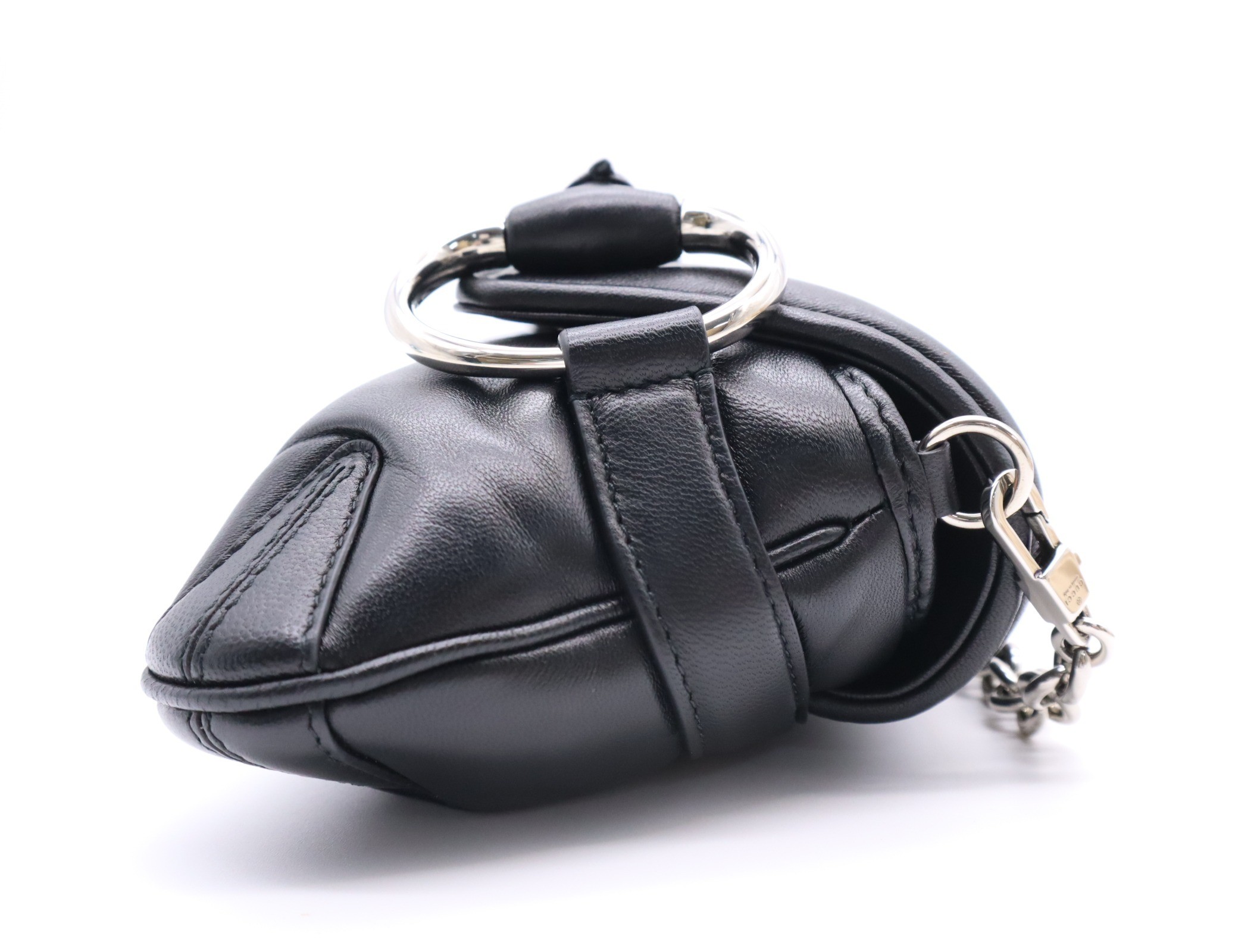 Leather Horsebit Chain Small Shoulder Strap (2 straps) and dust bag included. — view 5