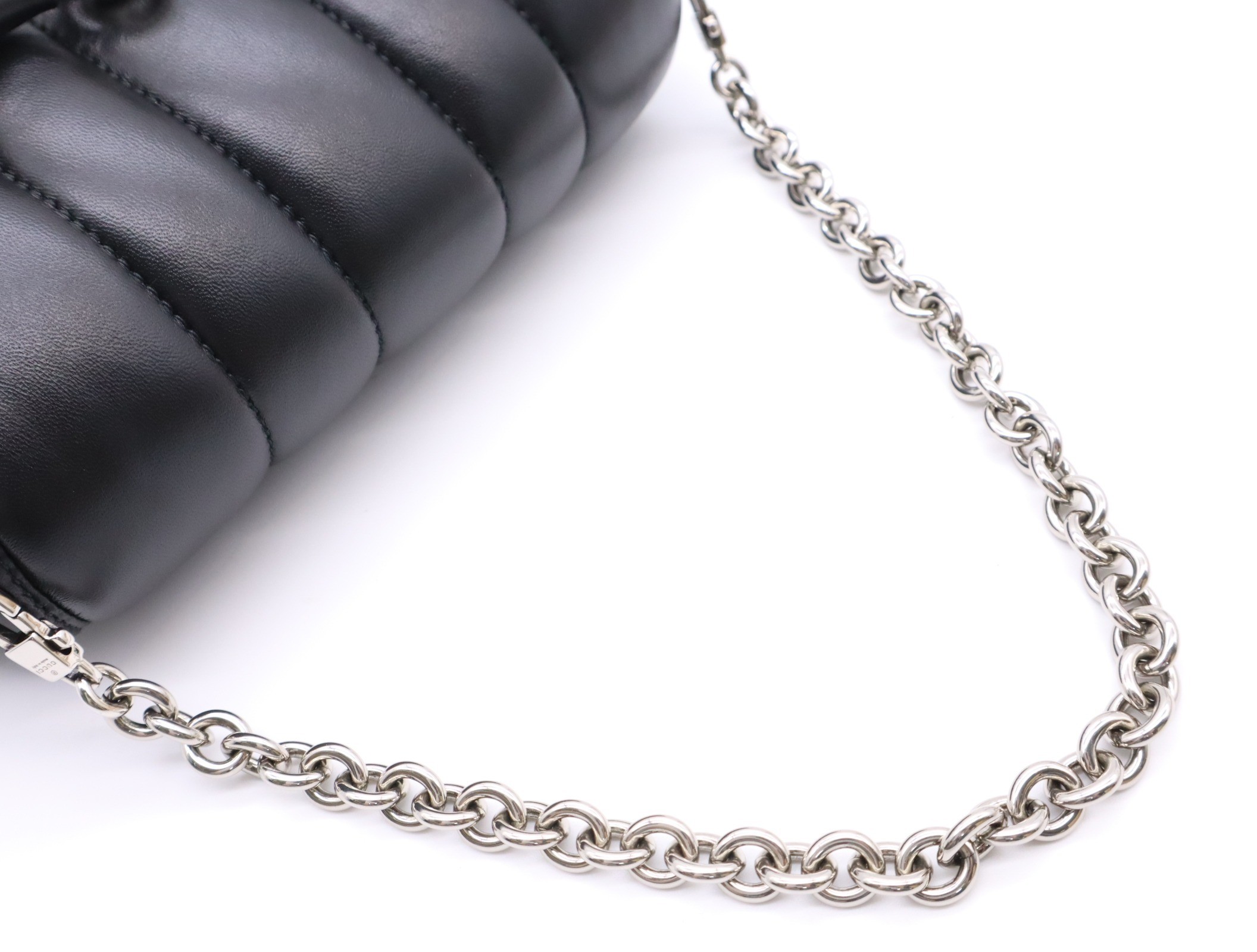 Leather Horsebit Chain Small Shoulder Strap (2 straps) and dust bag included. — view 6