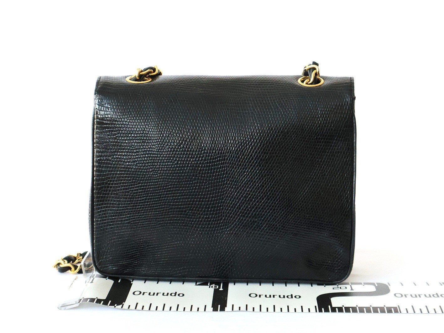 Lizard 20 Chain Shoulder Bag, Black — view 2