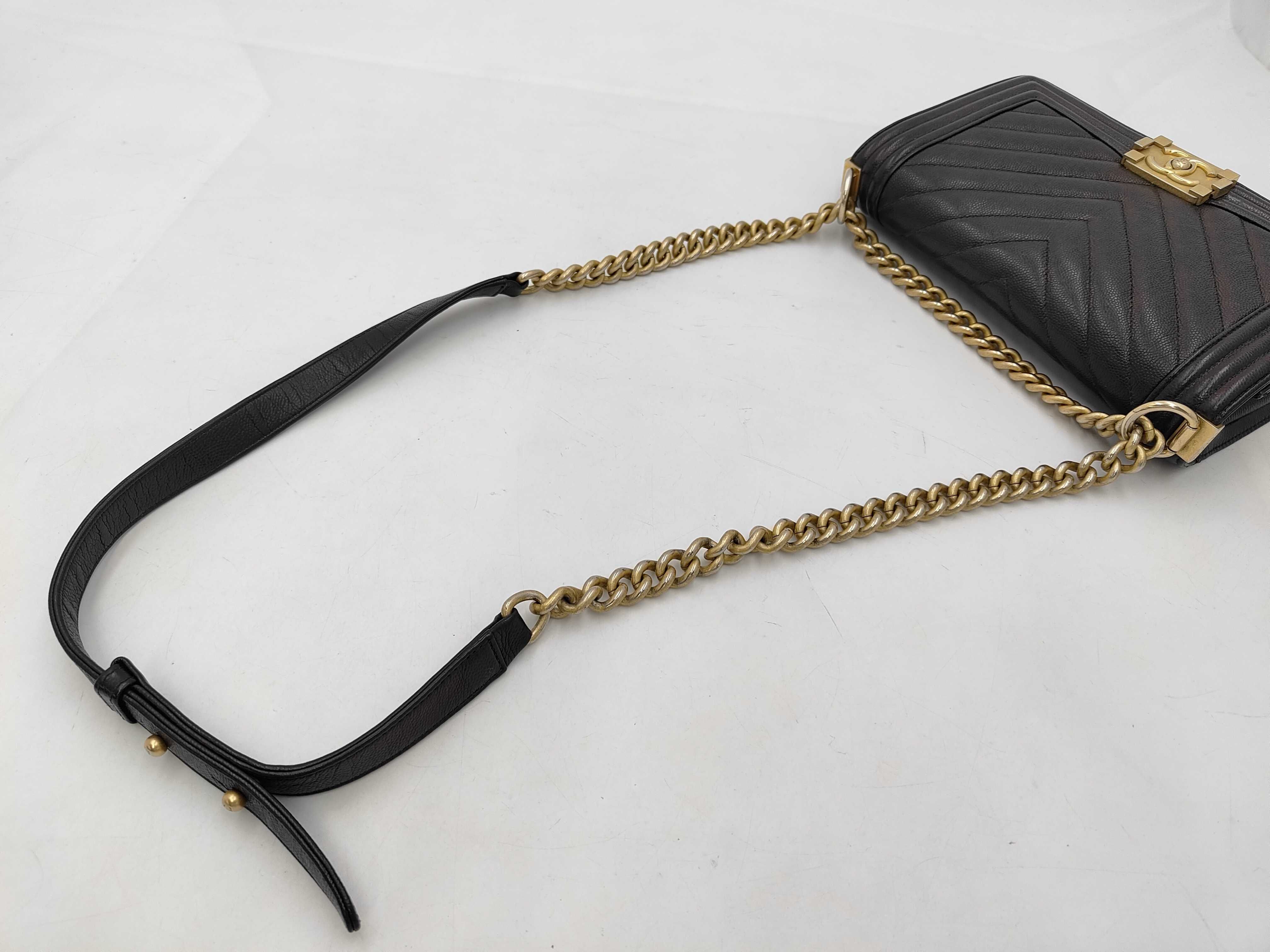 Boy Chanel Black Shoulder Bag (Serial Number 24) — view 8