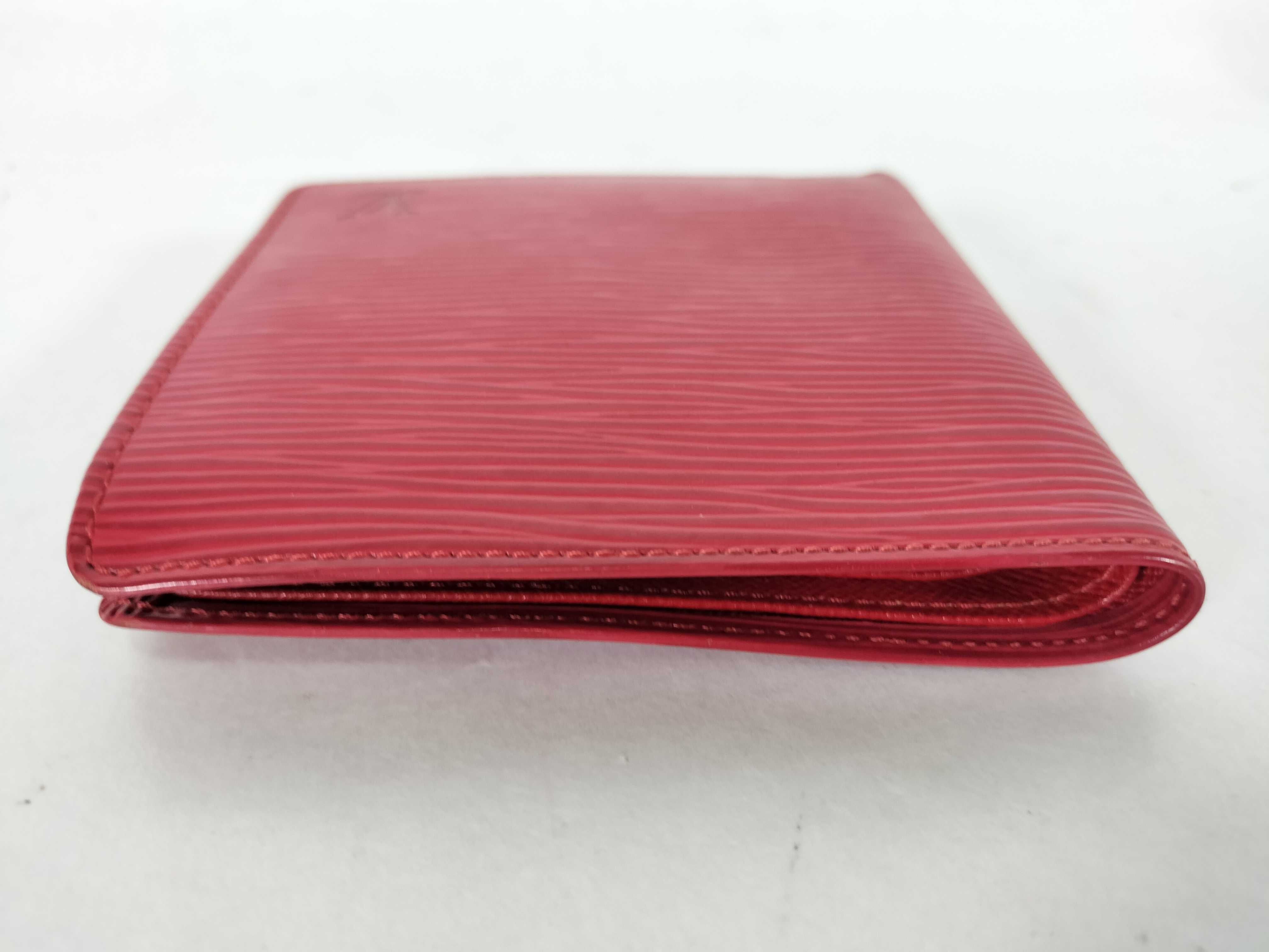 Epi Leather Folding Wallet, Red — view 5