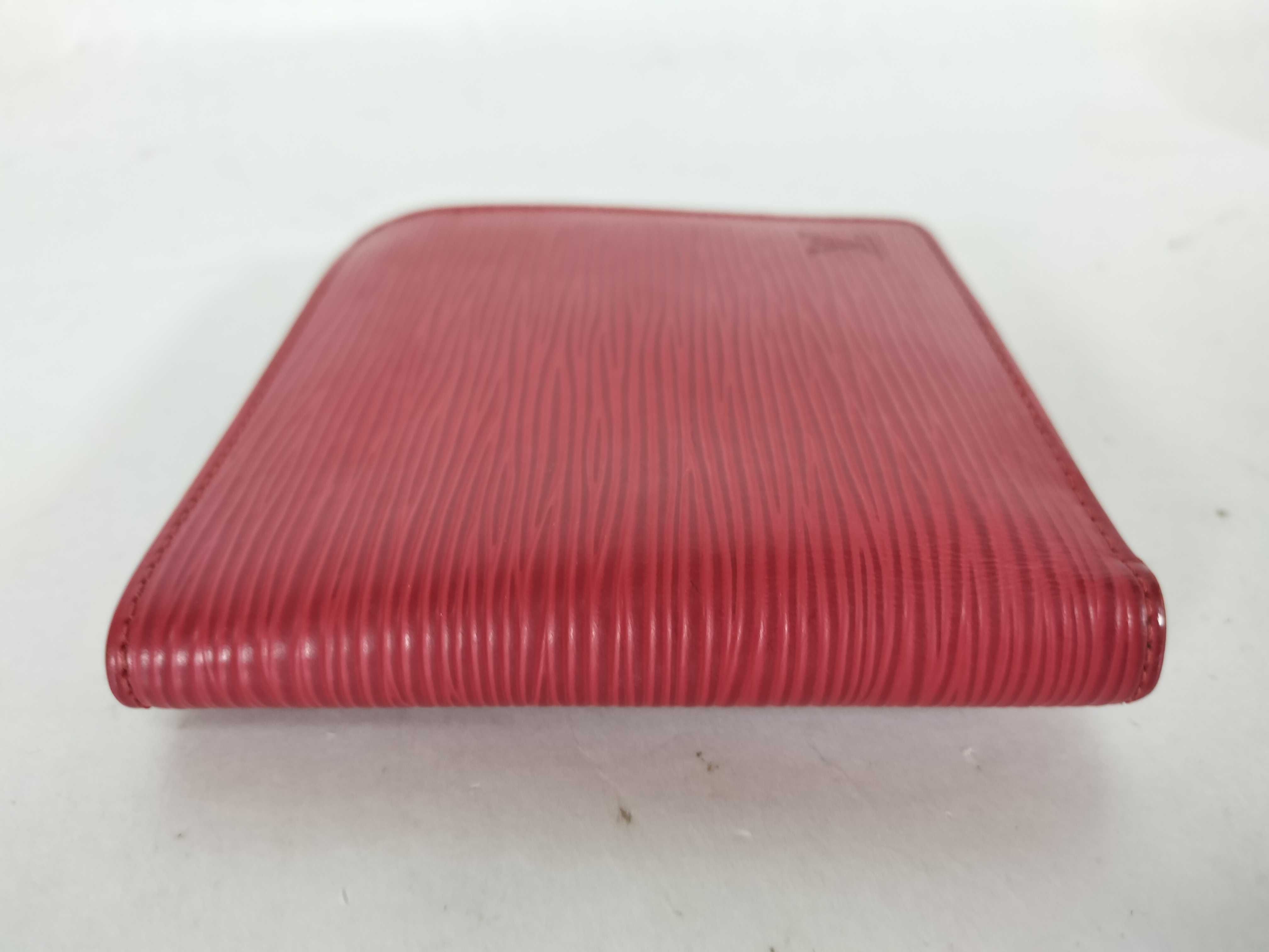 Epi Leather Folding Wallet, Red — view 6