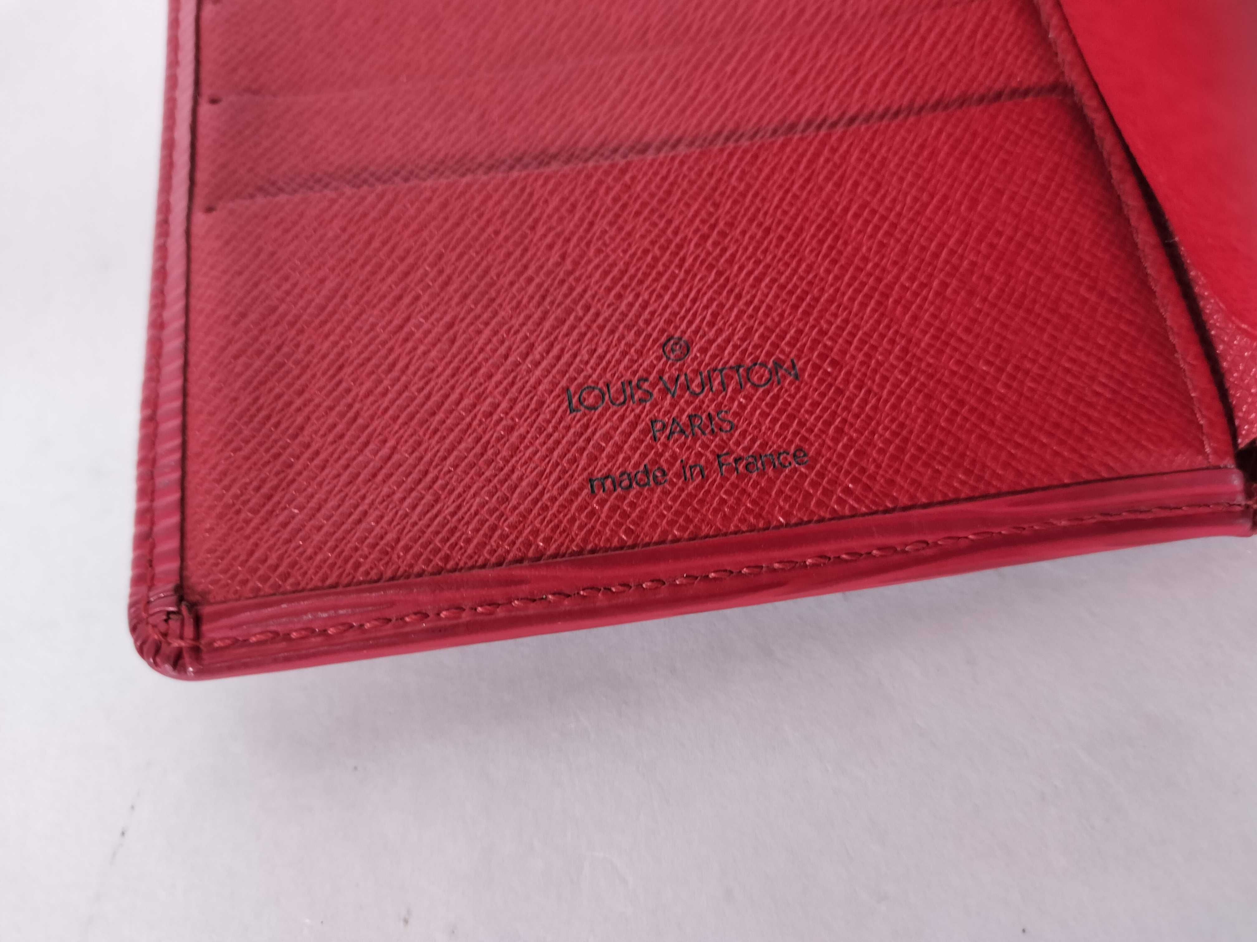 Epi Leather Folding Wallet, Red — view 10