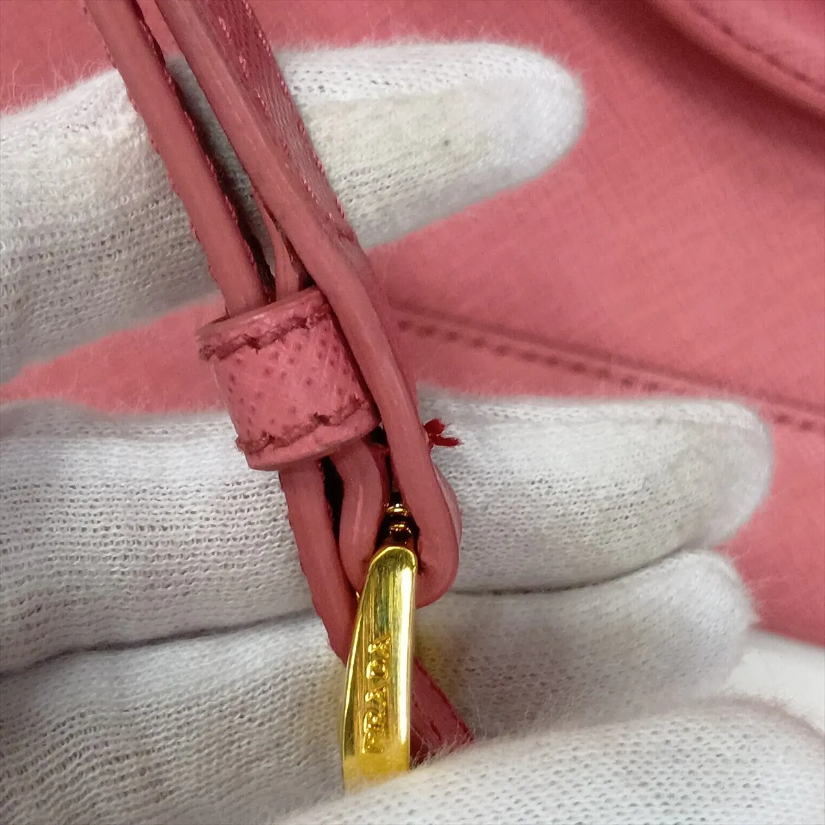 Saffiano Lux BN2558 Leather 2-Way Handbag Pink — view 14
