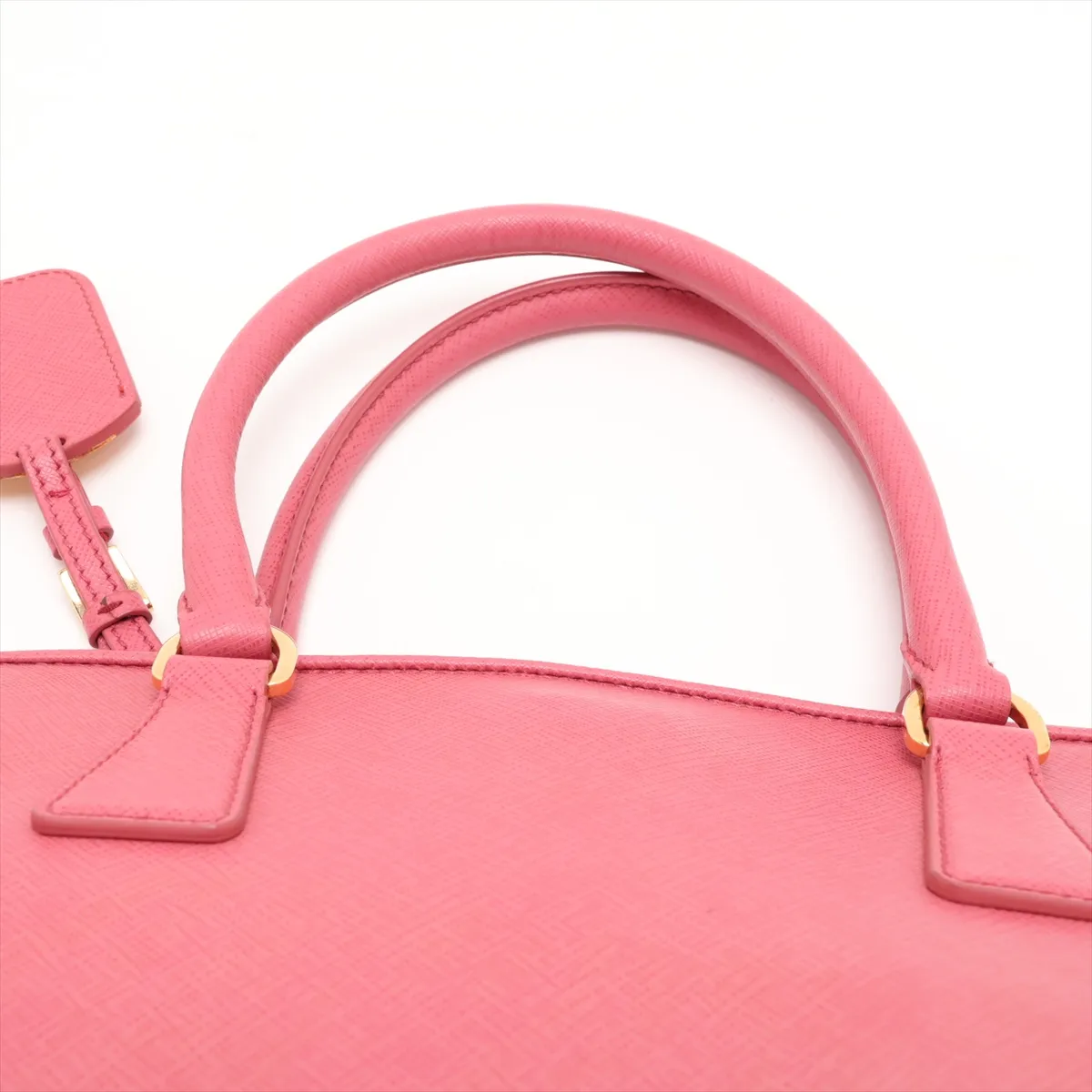 Saffiano Lux BN2558 Leather 2-Way Handbag Pink — view 6