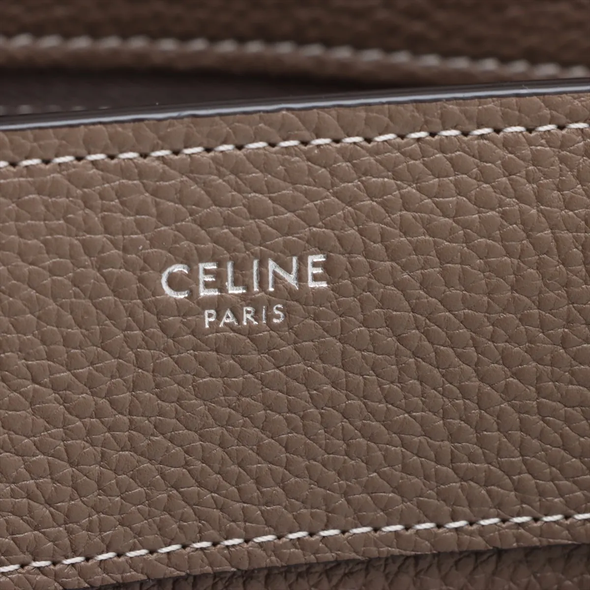 Luggage Micro Shopper Leather Handbag Greige — view 9