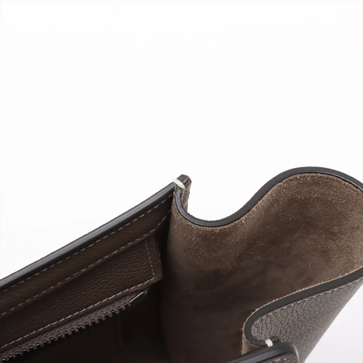 Luggage Micro Shopper Leather Handbag Greige — view 10